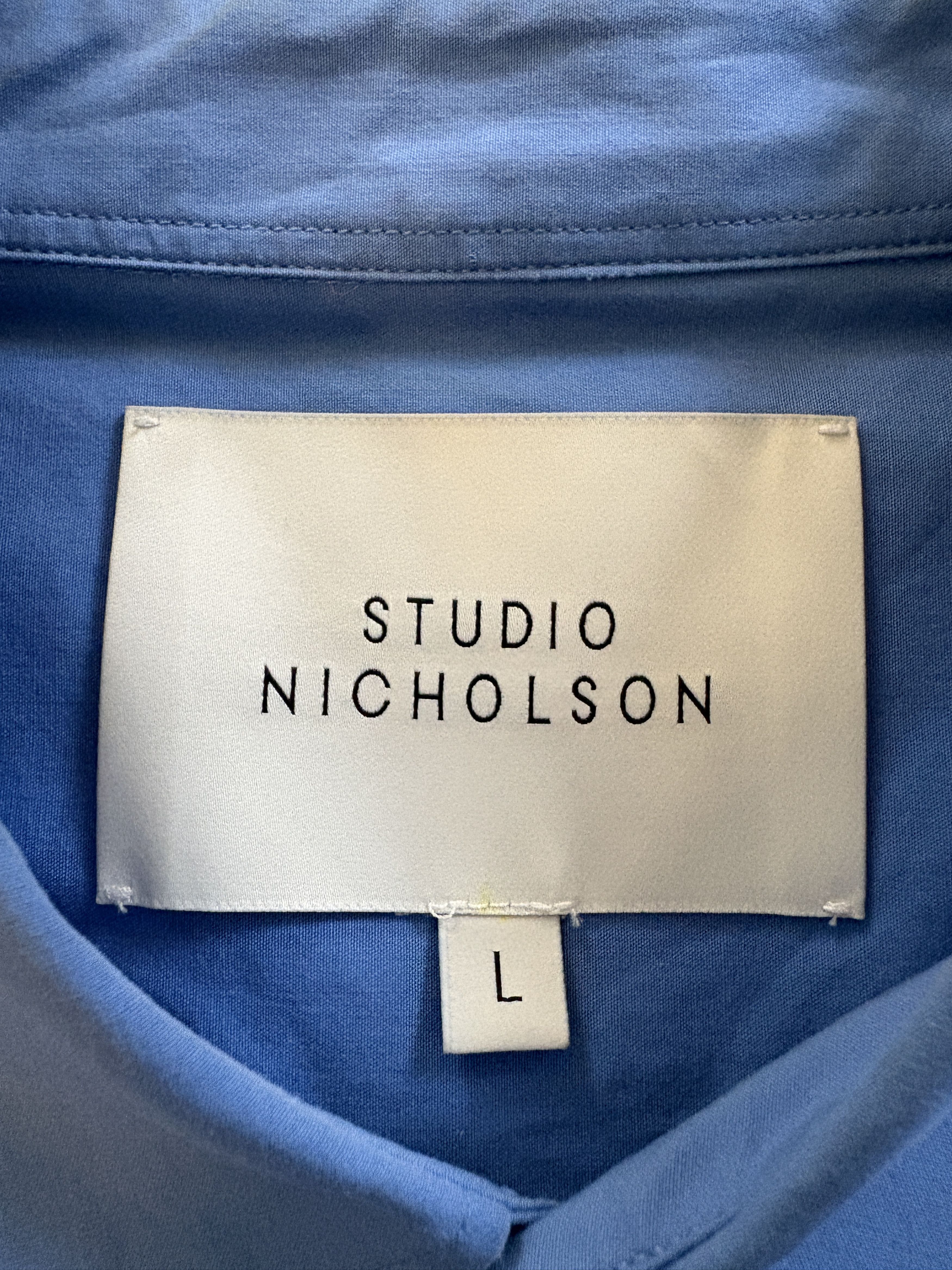 Studio Nicholson Powder Cotton Shirts (Sky Blue) Size US L / EU 52-54 / 3 - 5 Thumbnail