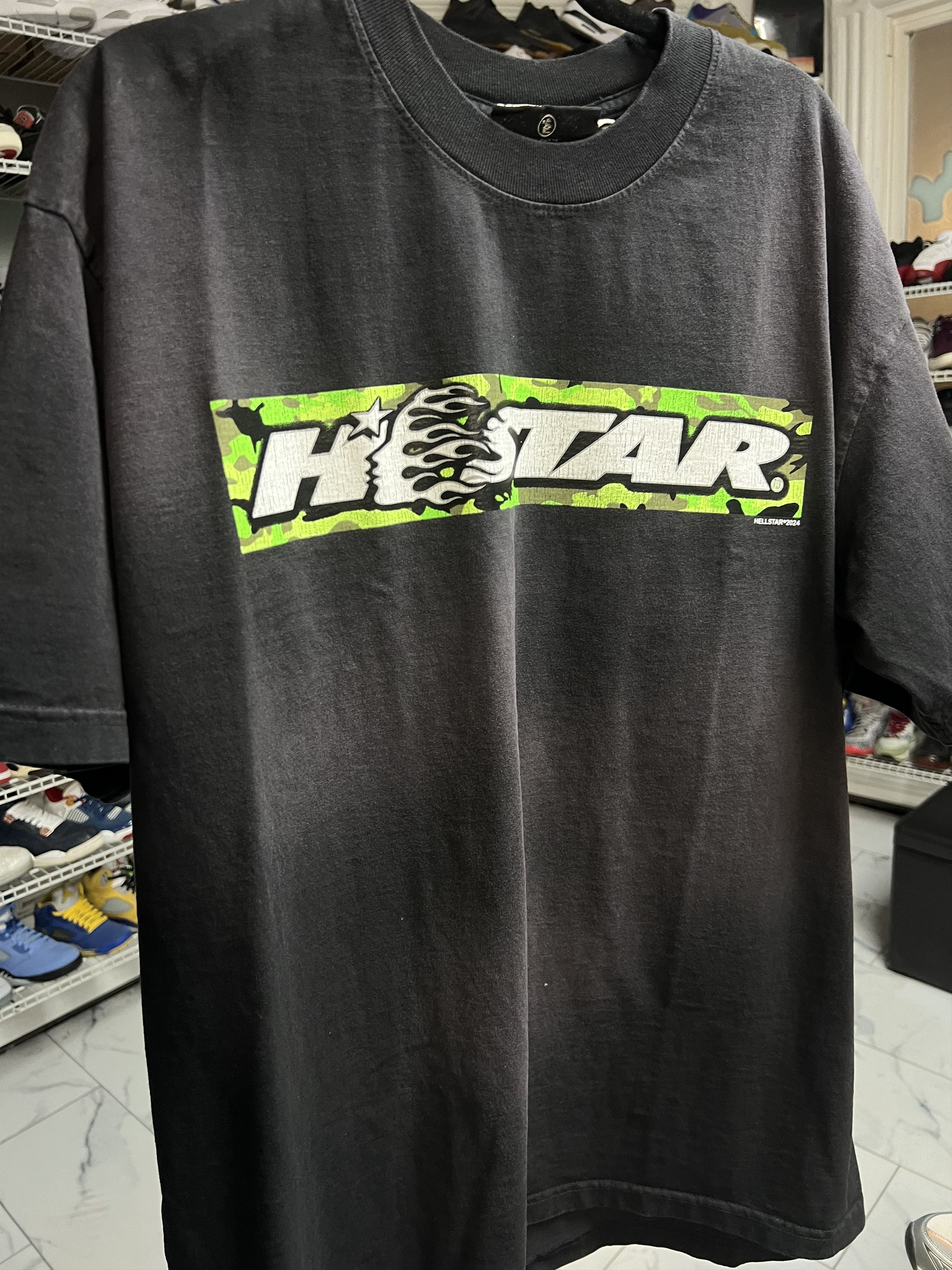 Hellstar Box Logo Tee Size Medium Black Brand New