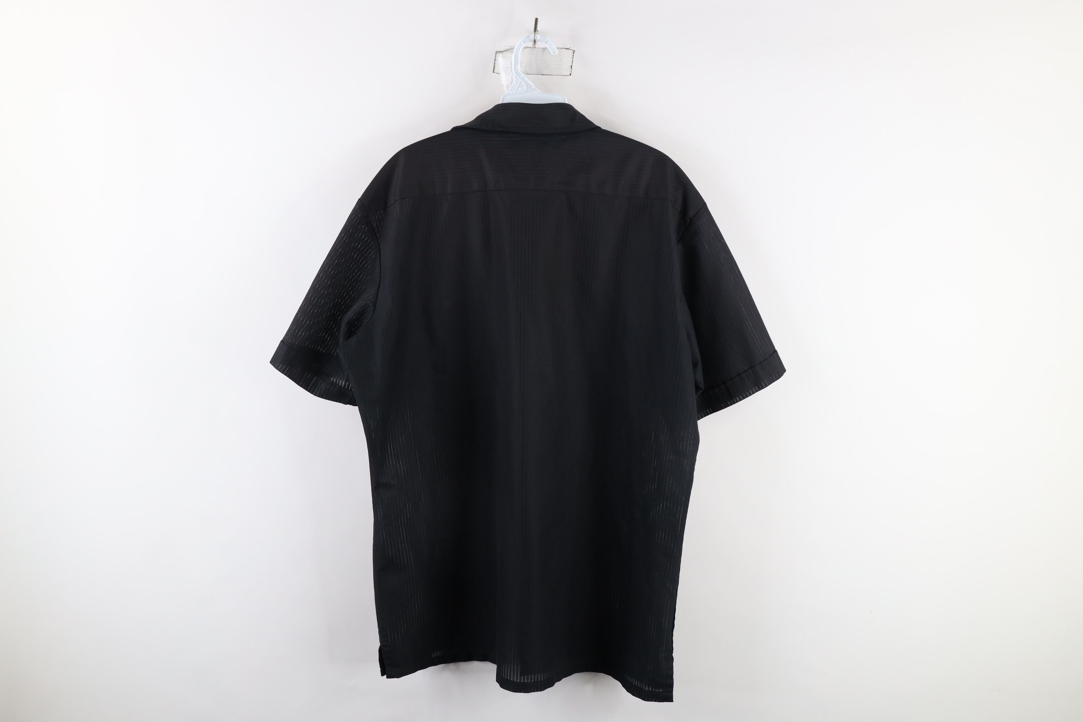 Vintage Vintage 90s Streetwear Striped Collared Button Shirt Black Size US L / EU 52-54 / 3 - 10 Thumbnail