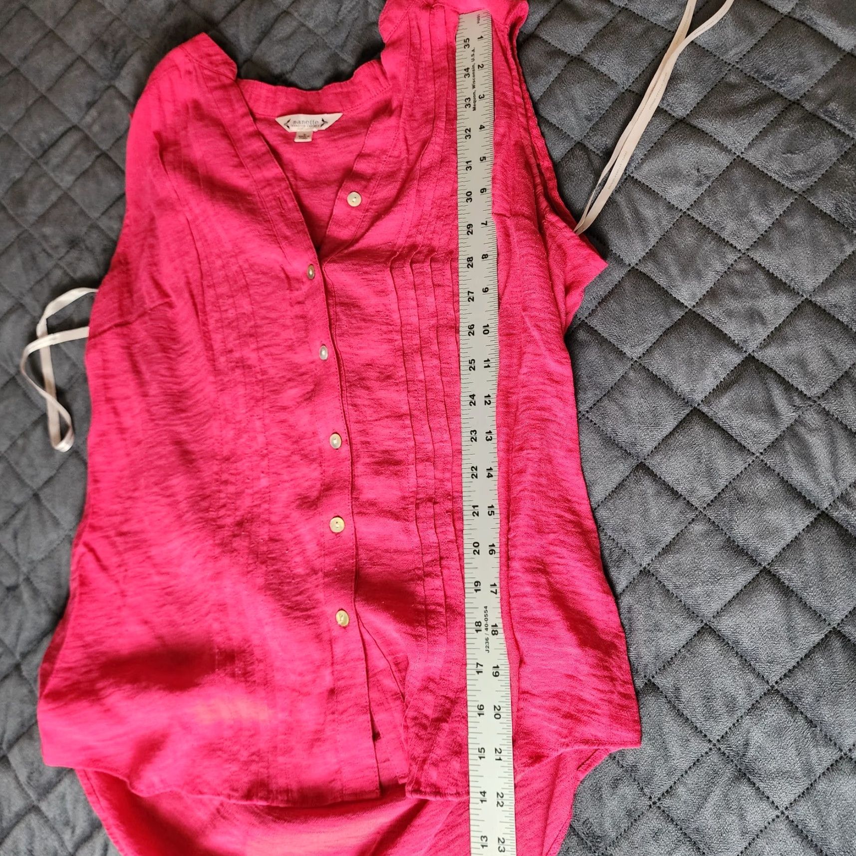 Nanette Lepore Nanette Lepore Womens Button-Up Shirt Sleeveless Top Pink M Size M / US 6-8 / IT 42-44 - 4 Thumbnail