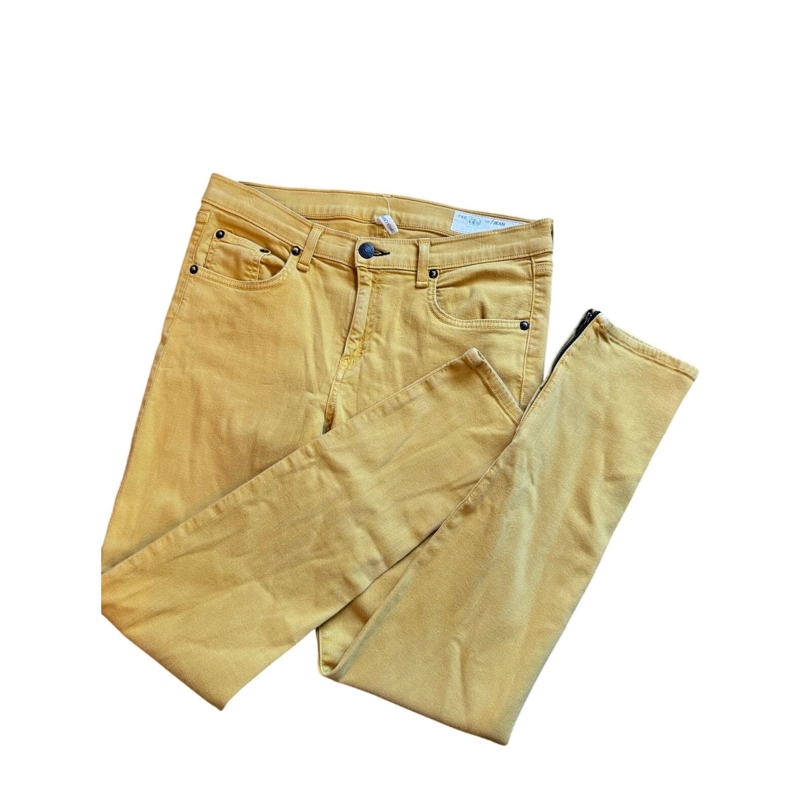 Rag & Bone Rag & Bone Mustard Yellow Zipper Jeans 29 Size 29" - 1 Thumbnail