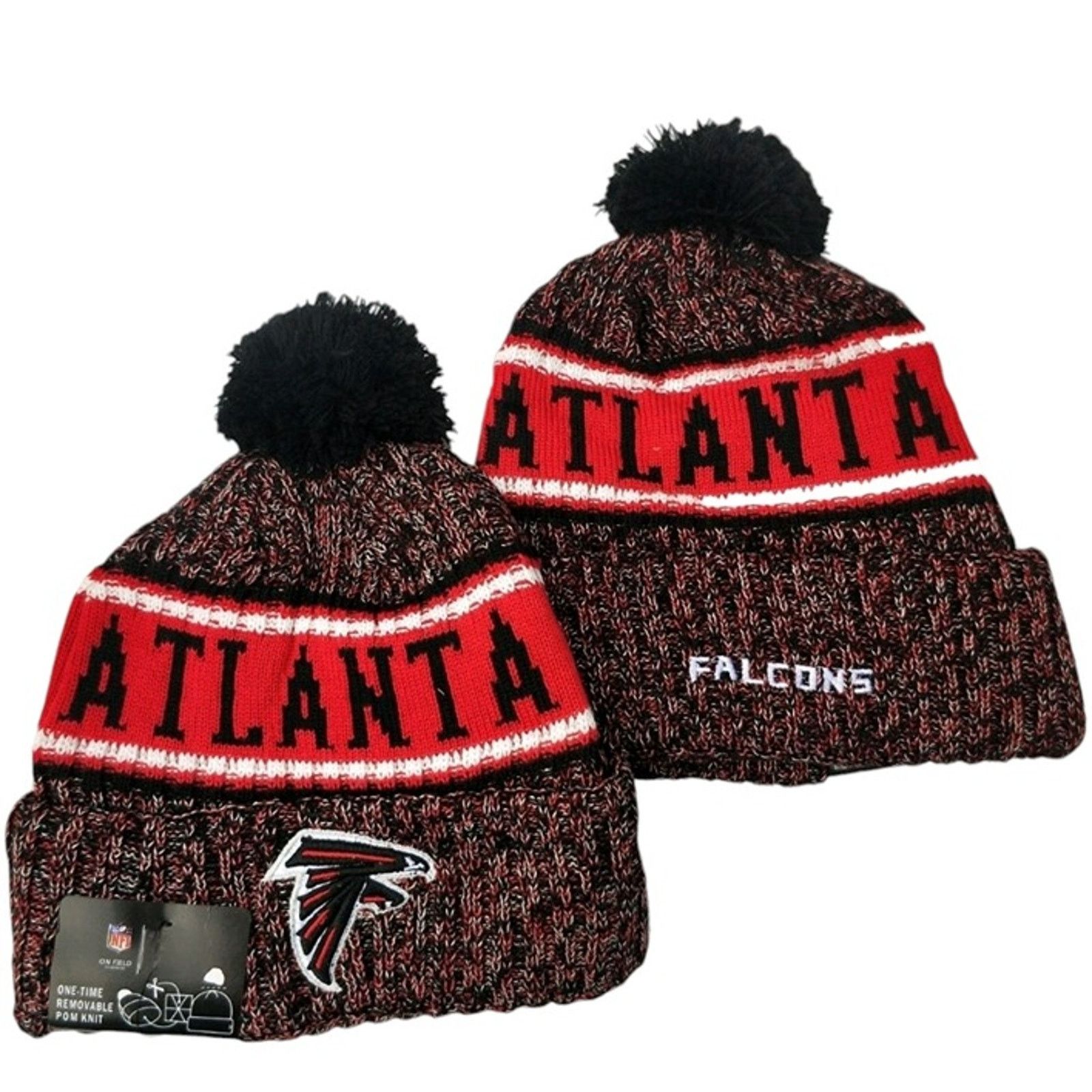 Other NWT Atlanta Falcons Sports Knit Pom Beanie Fleece OSFA Size ONE SIZE - 1 Thumbnail