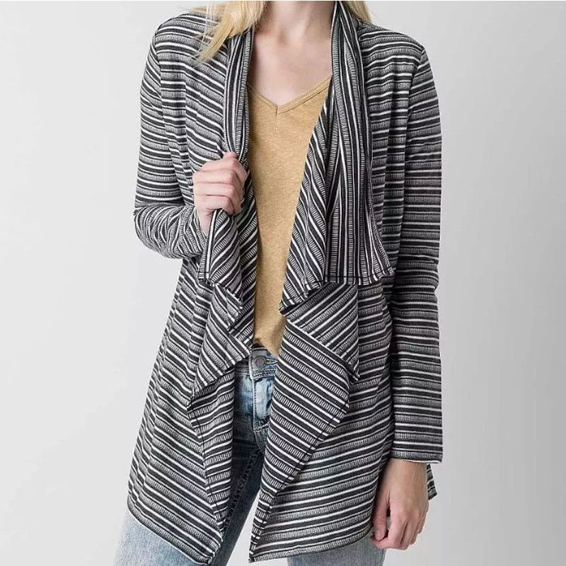 O'Neill O'NEILL Harvey Baja Stripe Open Cardigan Sweater Flyaway Top Size L / US 10 / IT 46 - 1 Thumbnail