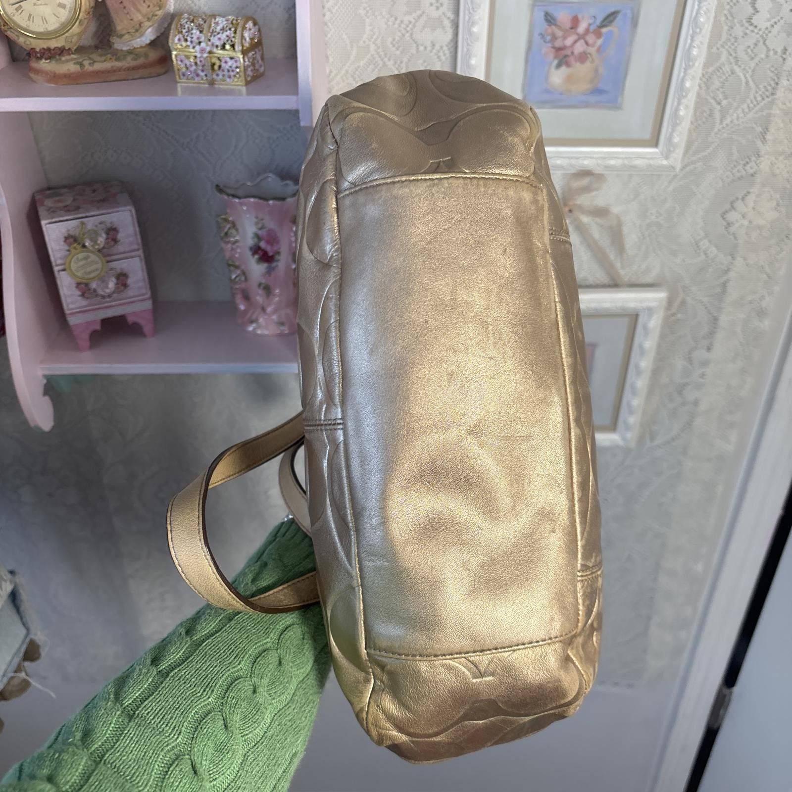 Coach vintage coach gold monogram tote purse Size ONE SIZE - 6 Thumbnail