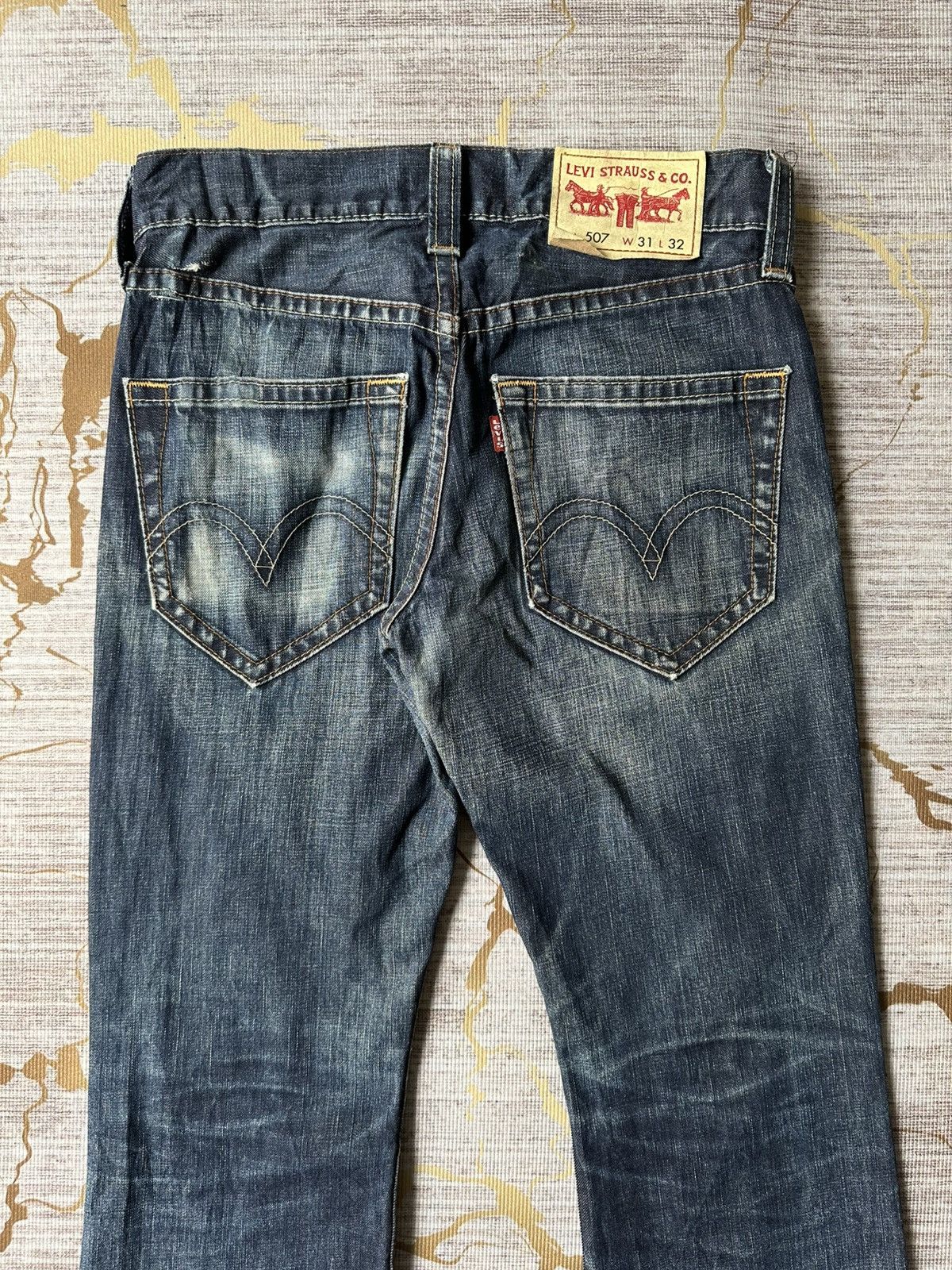 Levi's Vintage Clothing FLARE Levi’s 507 Distressed Denim Size US 31 - 13 Thumbnail
