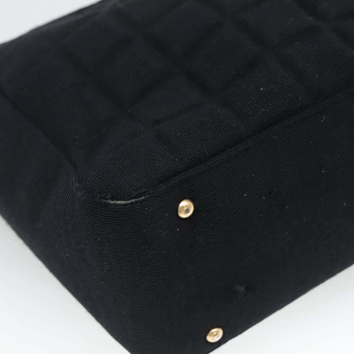 Chanel CHANEL Choco Bar Line Shoulder Bag Canvas Black CC Size ONE SIZE - 13 Thumbnail