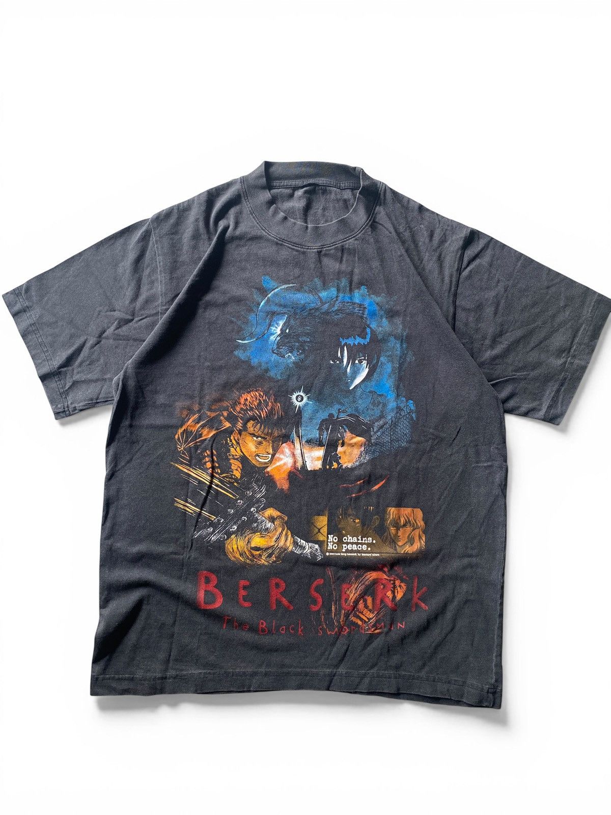 Japanese Brand Rare Berserk The Black Swordsman Anime Graphic Tee Faded Size US M / EU 48-50 / 2 - 1 Thumbnail