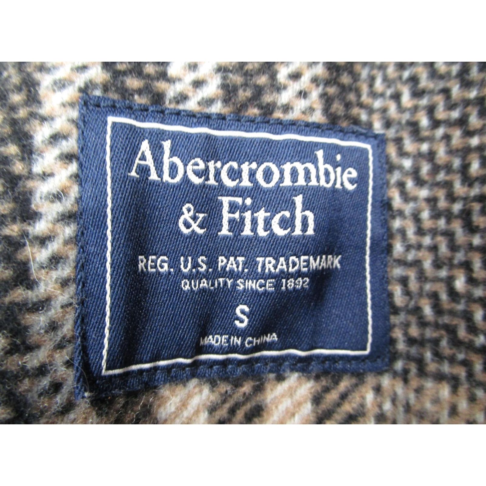 Abercrombie & Fitch Abercrombie & Fitch Coat Womens Small Brown Plaid Tweed Mid Length Overcoat Size S / US 4 / IT 40 - 3 Thumbnail
