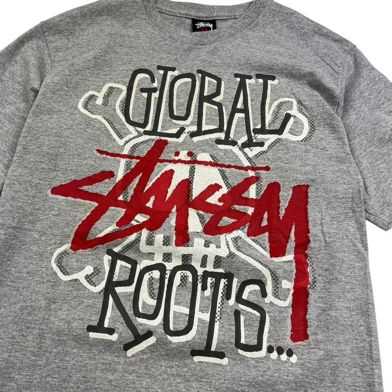 Stussy Vintage 2000s Stussy Global Roots Skull T-Shirt - Medium Size US M / EU 48-50 / 2 - 2 Thumbnail