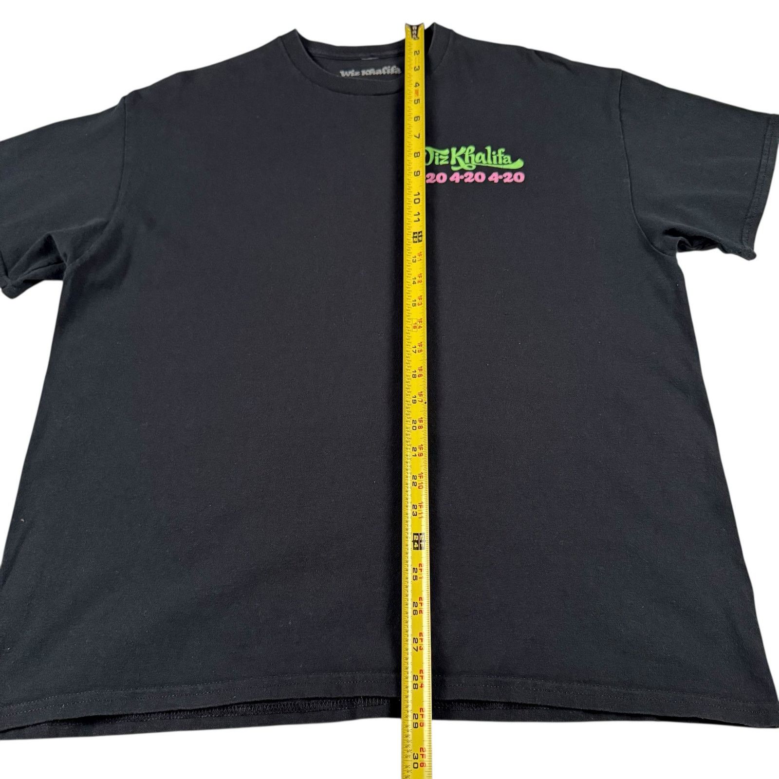 Vintage Wiz Khalifa 420 Oversized Black T-shirt Size US M / EU 48-50 / 2 - 5 Thumbnail