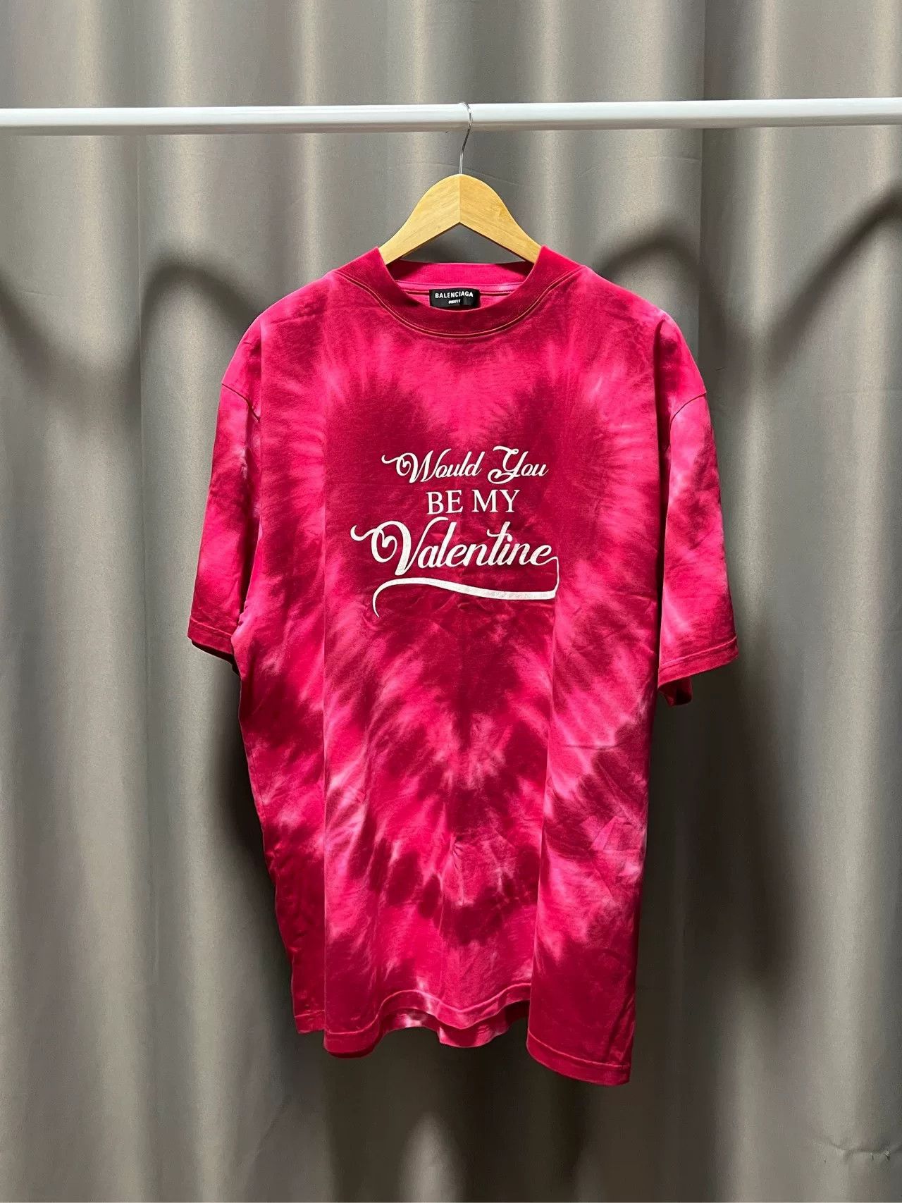 Balenciaga Heart Tie-Dye Short Sleeve Top