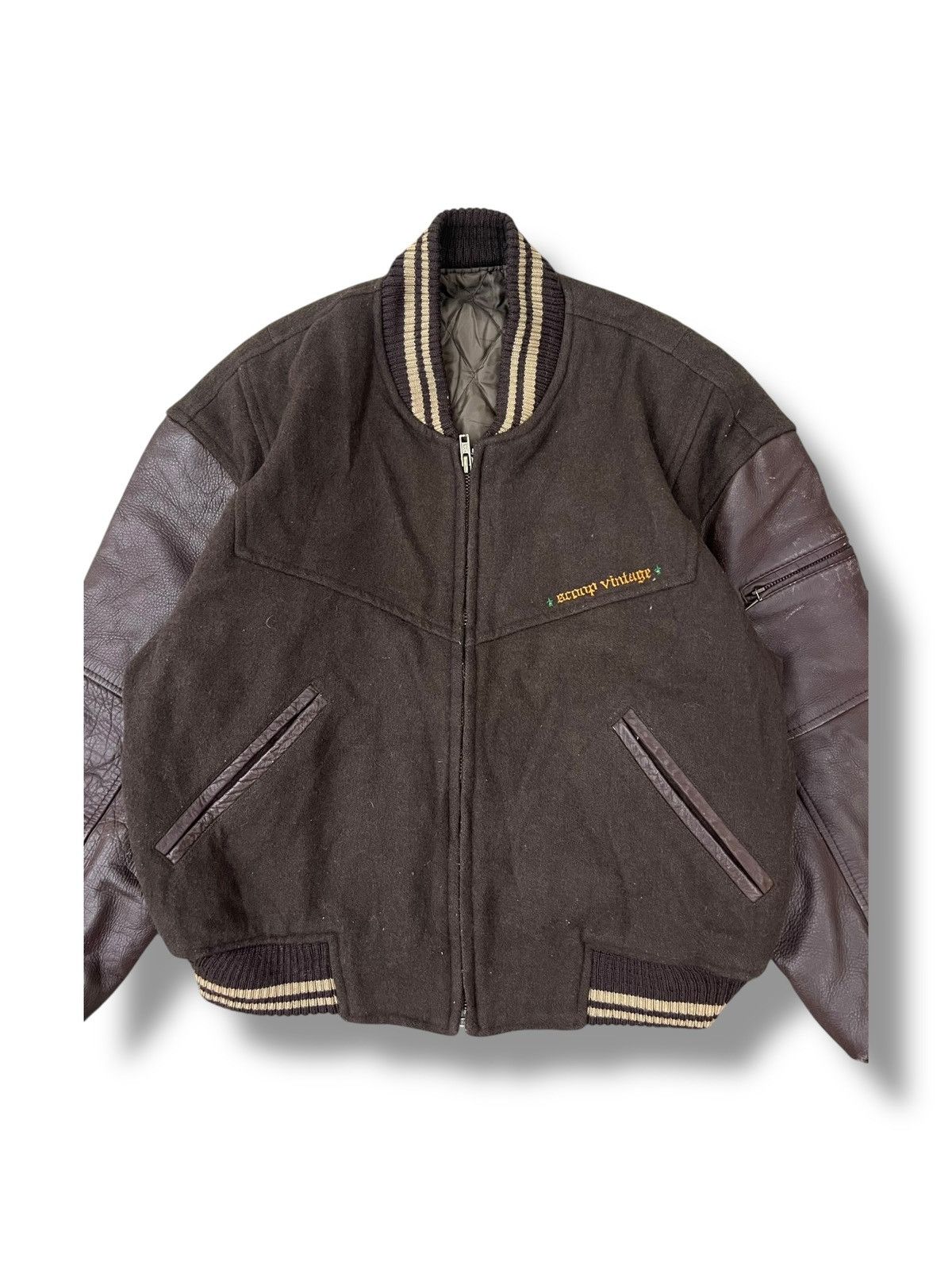 SCOOP Vintage Scoop Varsity Jacket Leather Sleeves Size US M / EU 48-50 / 2 - 5 Thumbnail