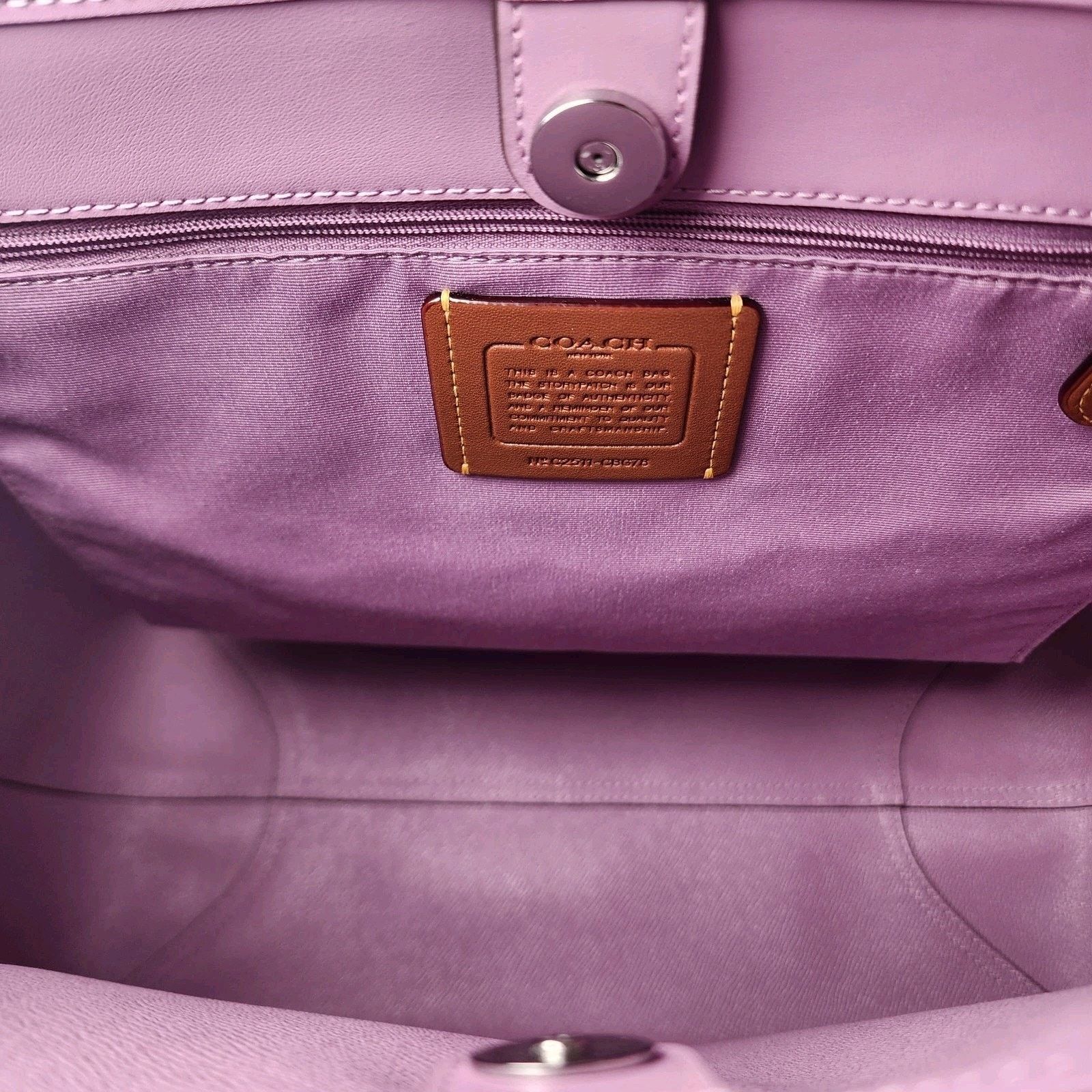 Coach NWT COACH CBG78 City Tote Bag With Floral Print Purple Multi Size ONE SIZE - 5 Thumbnail