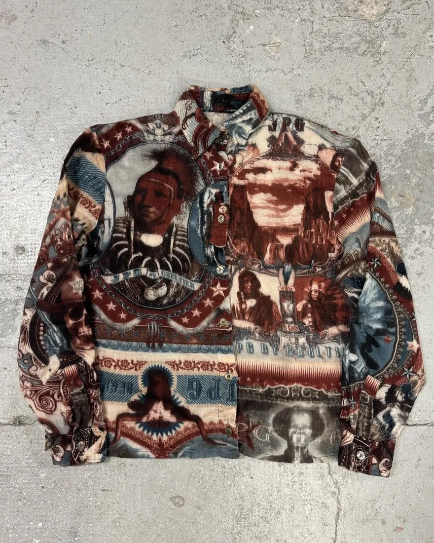 1990s Jean Paul Gaultier Native American Indian Contemporary Shirt