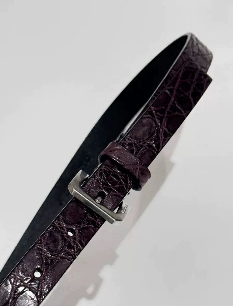 Jil Sander JIL SANDER Crimson crocodile leather belt Size ONE SIZE - 2 Thumbnail