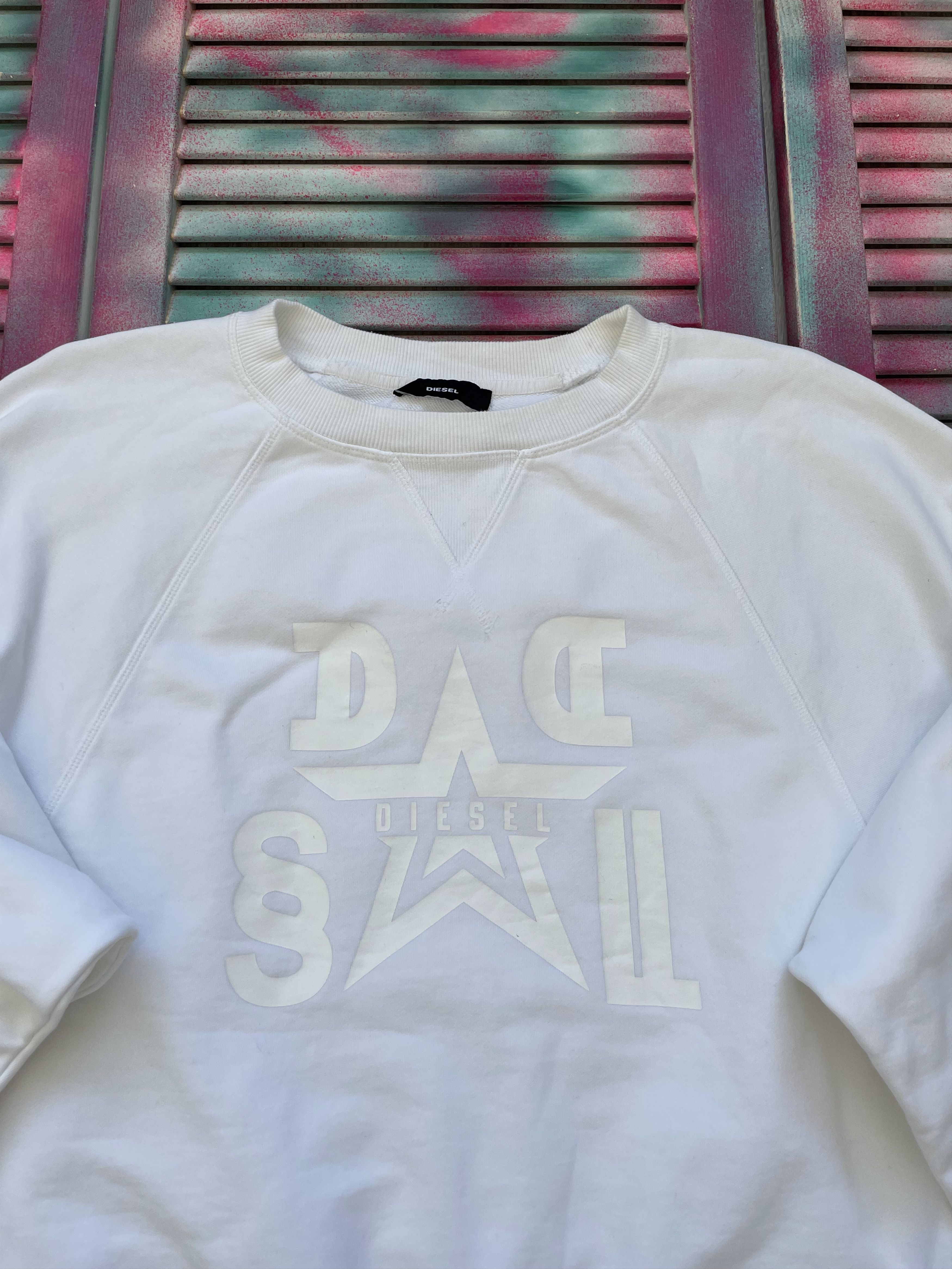 Diesel Diesel Sweatshirt Big Logo White Womens Size S / US 4 / IT 40 - 2 Thumbnail