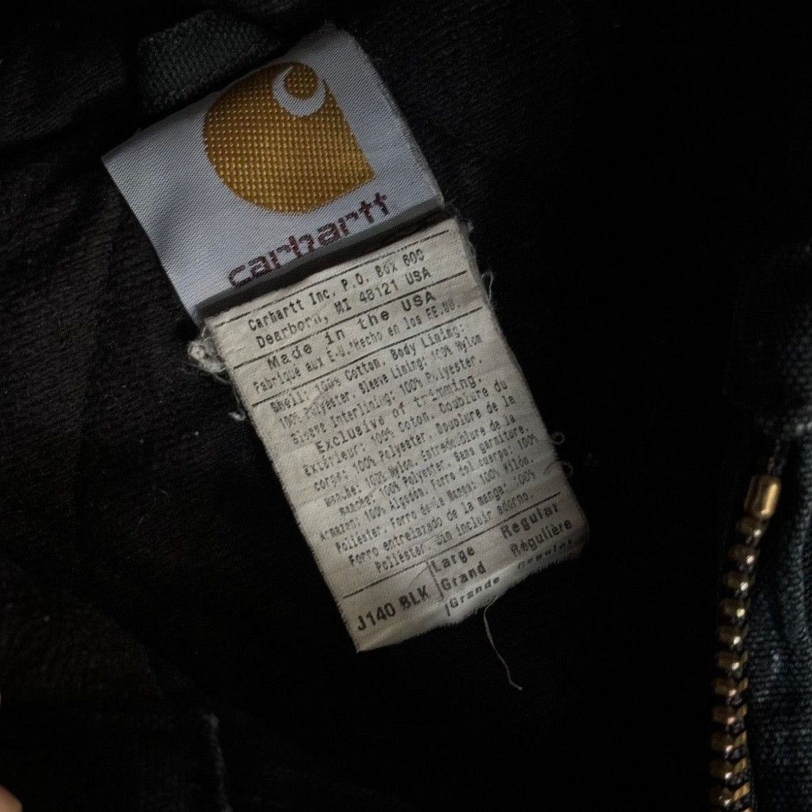 Carhartt Vintage 00s Carhartt Active Jacket BLK Size US L / EU 52-54 / 3 - 4 Thumbnail