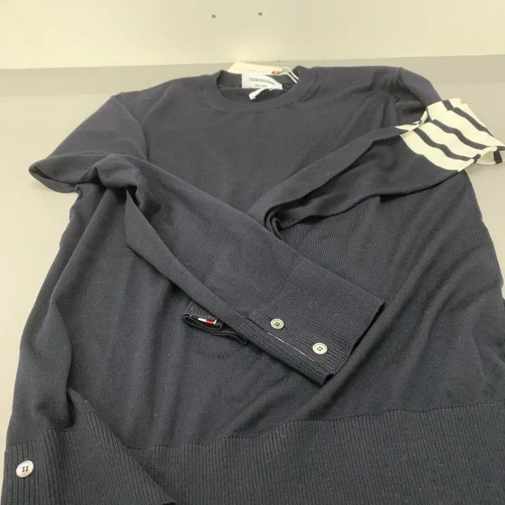 Thom Browne TB Classic Striped Long Sleeve Sweater for Men -2507 Size US M / EU 48-50 / 2 - 5 Thumbnail