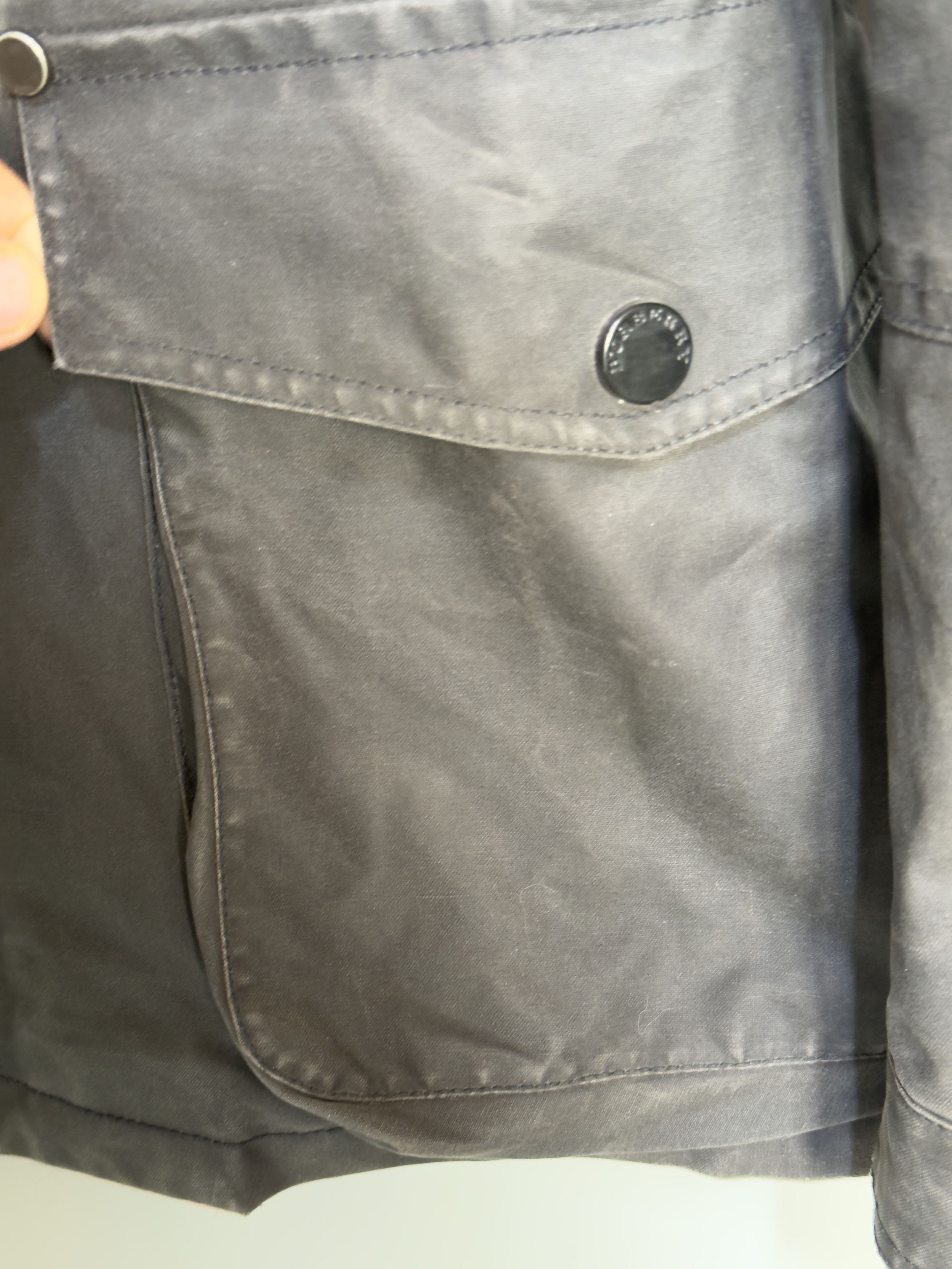 Burberry 🔥 burberry rare biker down jacket waxed novacheck size L Size US L / EU 52-54 / 3 - 12 Thumbnail