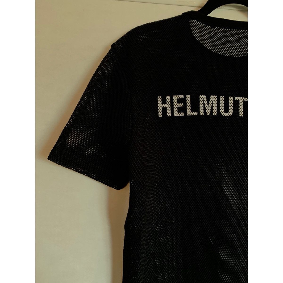 Helmut Lang HELMUT LANG BLACK LOGO MESH TOP Size US M / EU 48-50 / 2 - 5 Thumbnail