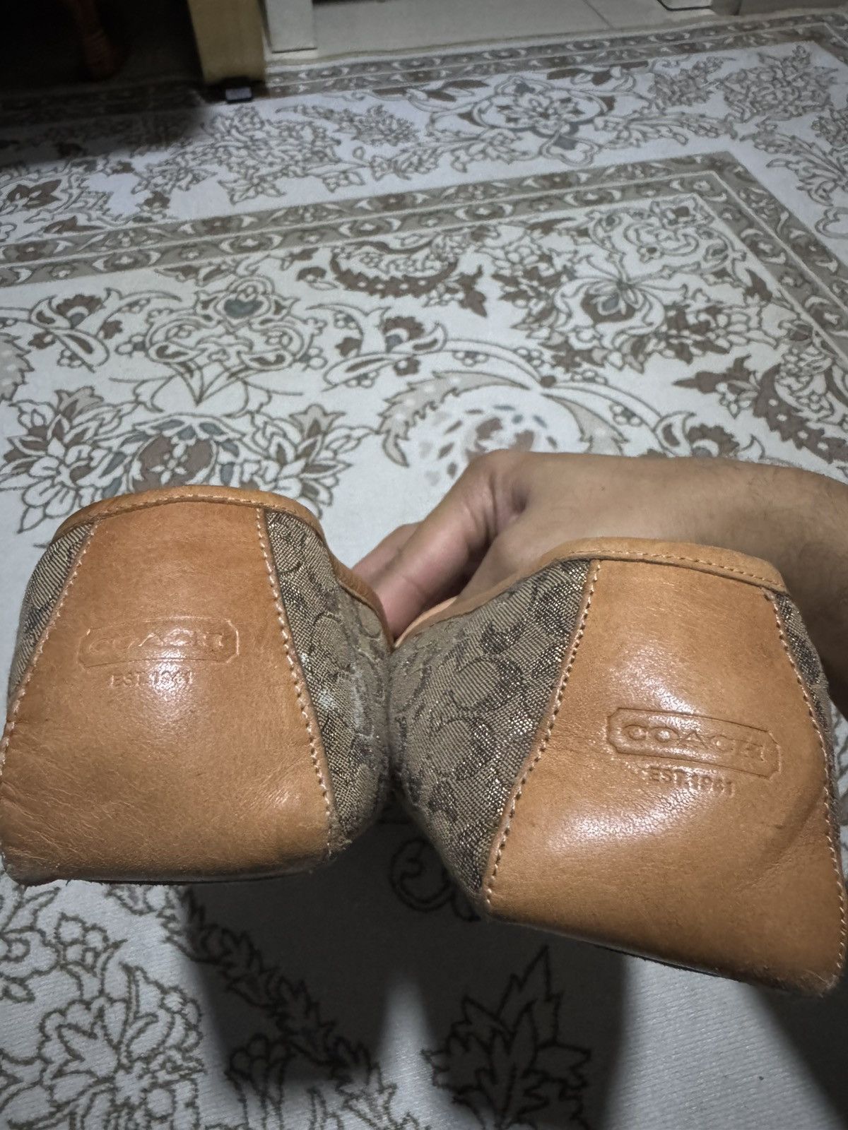 Coach Iconic Coach Monogram Signature Shearling Loafer Slippers Size US 11 / EU 44 - 6 Thumbnail