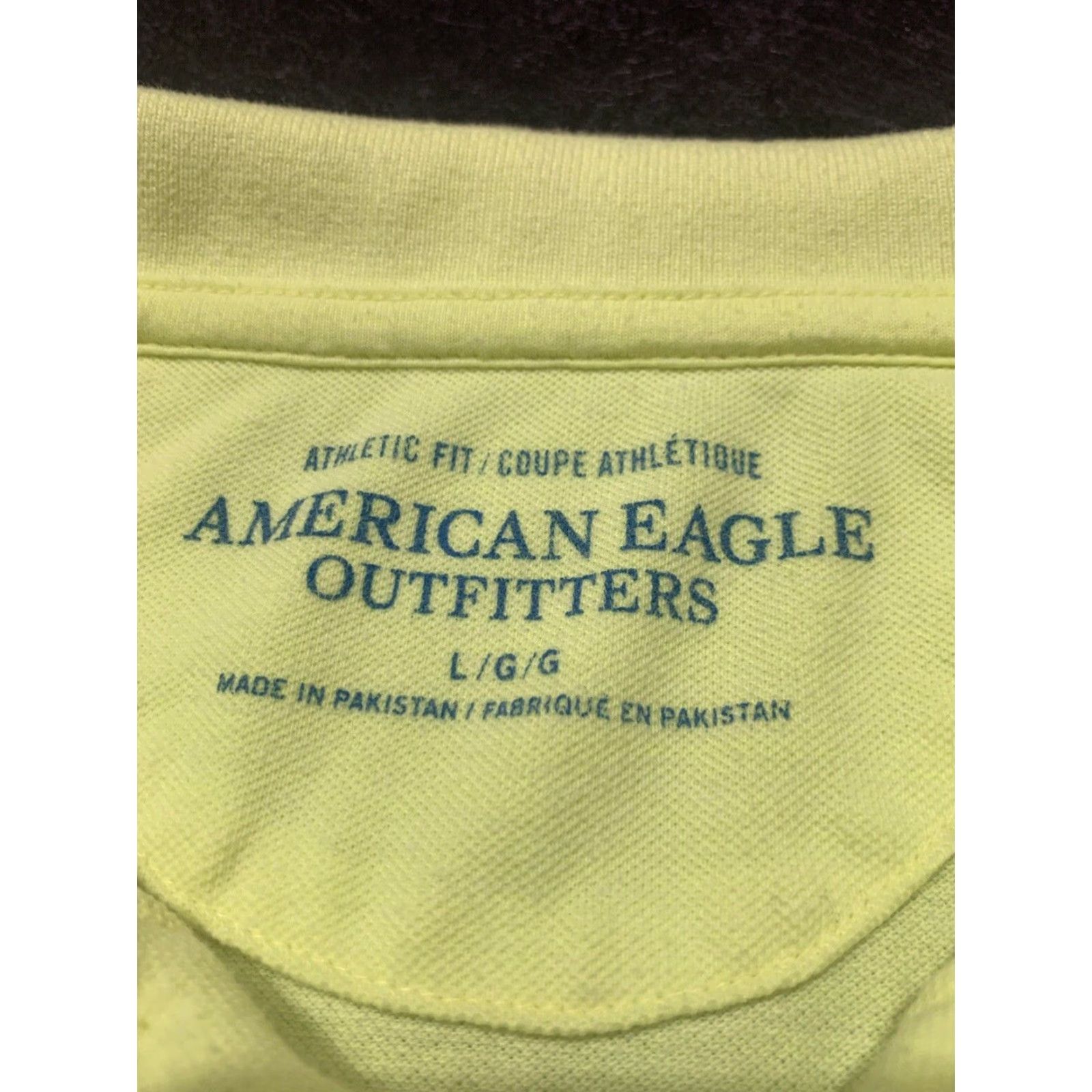 American Eagle Outfitters American Eagle Outfitters Polo Shirt Men Athletic Fit L Yellow Cotton Polyester Blend Size US L / EU 52-54 / 3 - 4 Thumbnail