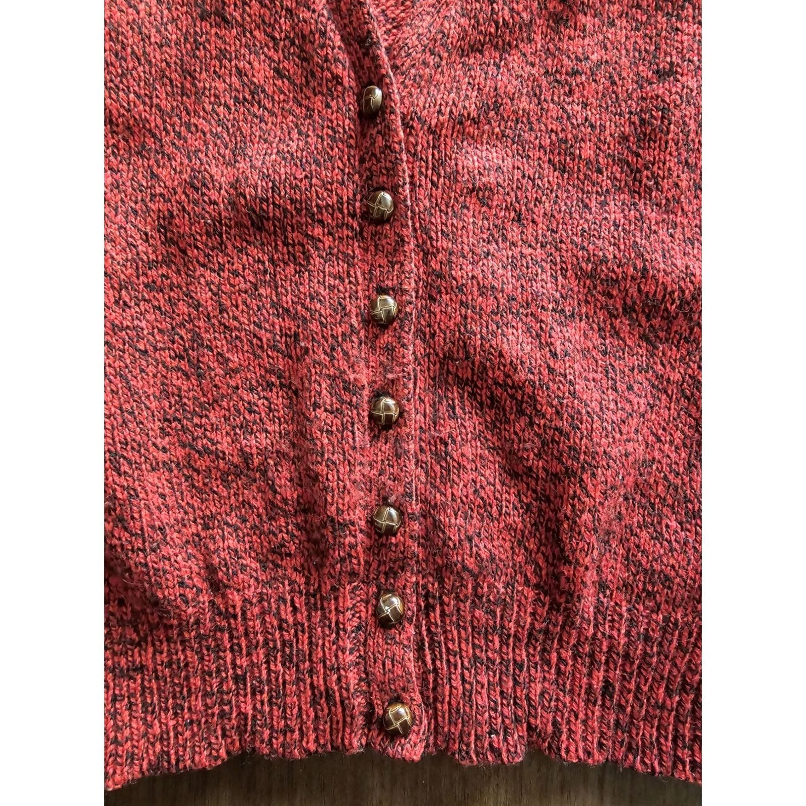 Vintage VINTAGE American Eagle Wool Cardigan Sweater Red Womens Large Size L / US 10 / IT 46 - 3 Thumbnail