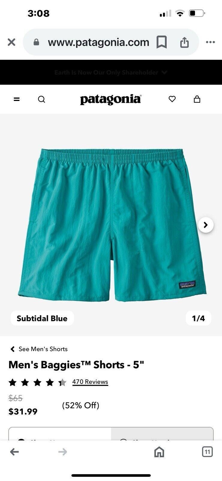 Patagonia Patagonia Men’s Baggie Short Mesh Lining SzXL Size US 36 / EU 52 - 2 Thumbnail