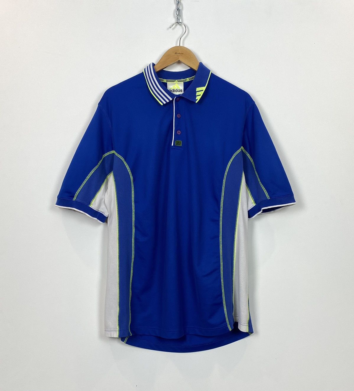 Adidas Vintage Adidas Equipment Polo Shirt Size XL Classic Blue Top Size US XL / EU 56 / 4 - 1 Thumbnail