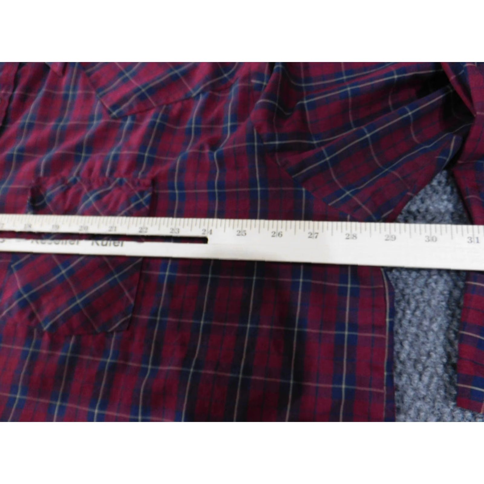 Vintage ely cattleman pearl snap shirt 2XL red big plaid western cowboy rodeo Size US XXL / EU 58 / 5 - 5 Thumbnail
