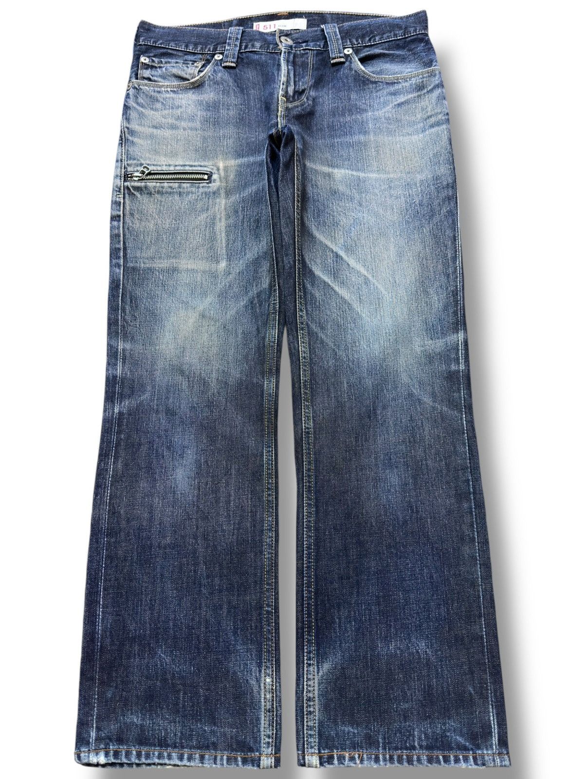 Levi's Vintage Clothing Vintage Levi’s 511 Mudwash Studded Zipper Denim Size US 32 / EU 48 - 1 Thumbnail