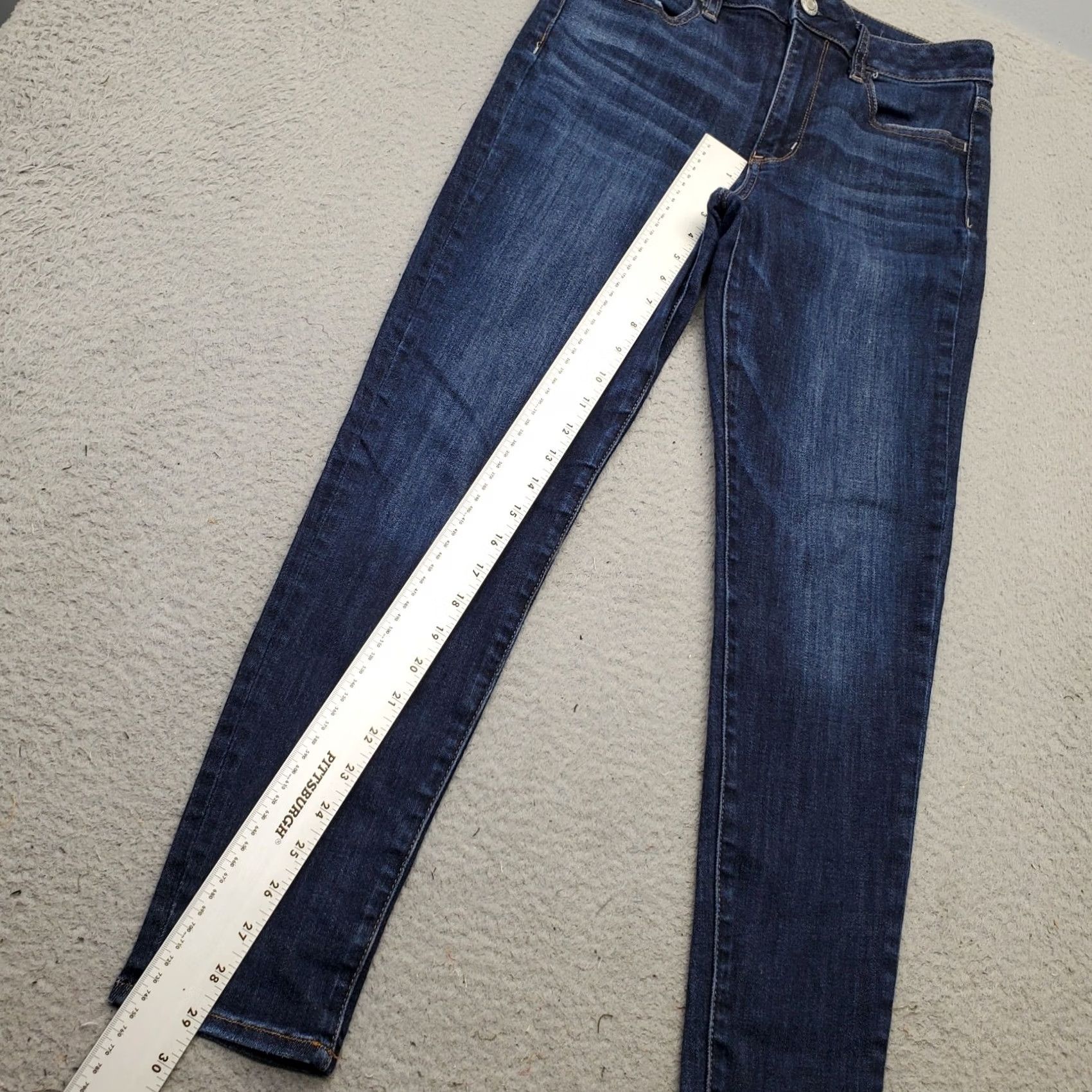 American Eagle Outfitters American Eagle Outfitters Womens Skinny Jeans 8 Short Denim Dark Wash Blue Stretch Skinny Jeans Womens 8 SHORT (EAO) Size 30" / US 8 / IT 44 - 4 Thumbnail