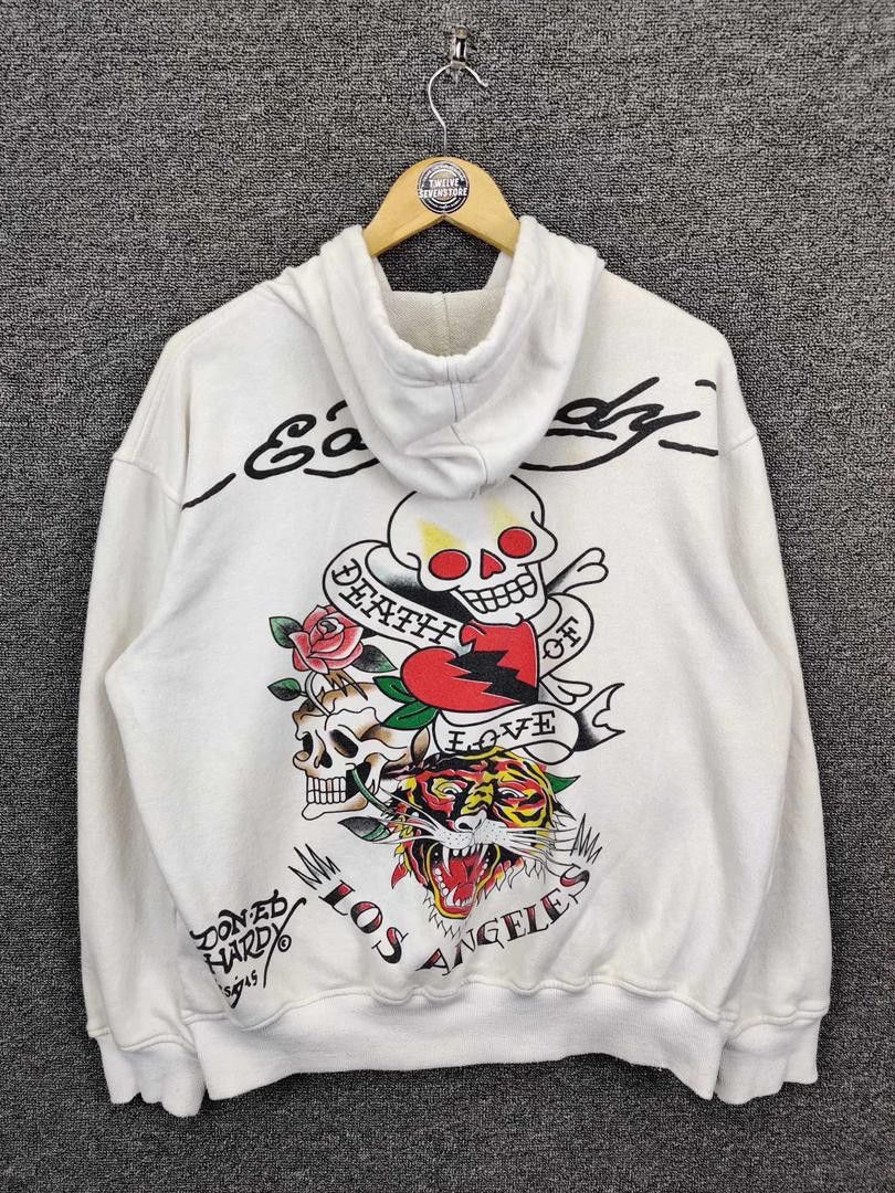 Ed Hardy Ed Hardy Christian Audigier Los Angeles Skull Zip Up Hoodie Size US L / EU 52-54 / 3 - 1 Thumbnail