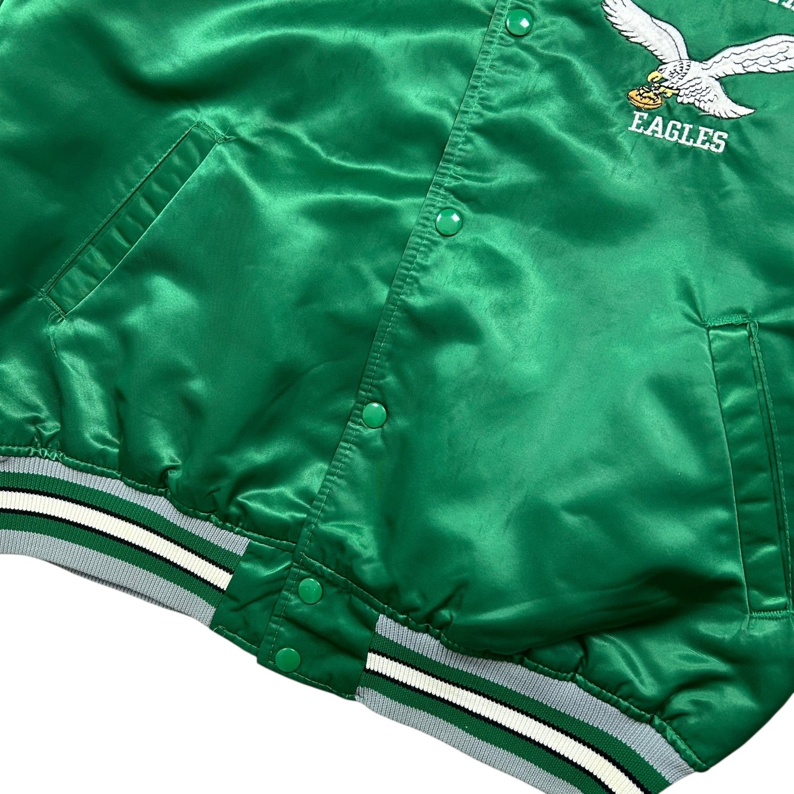 NFL VTG 90s PHILADELPHIA EAGLES STARTER SATIN JACKET BOMBER Size US L / EU 52-54 / 3 - 8 Thumbnail
