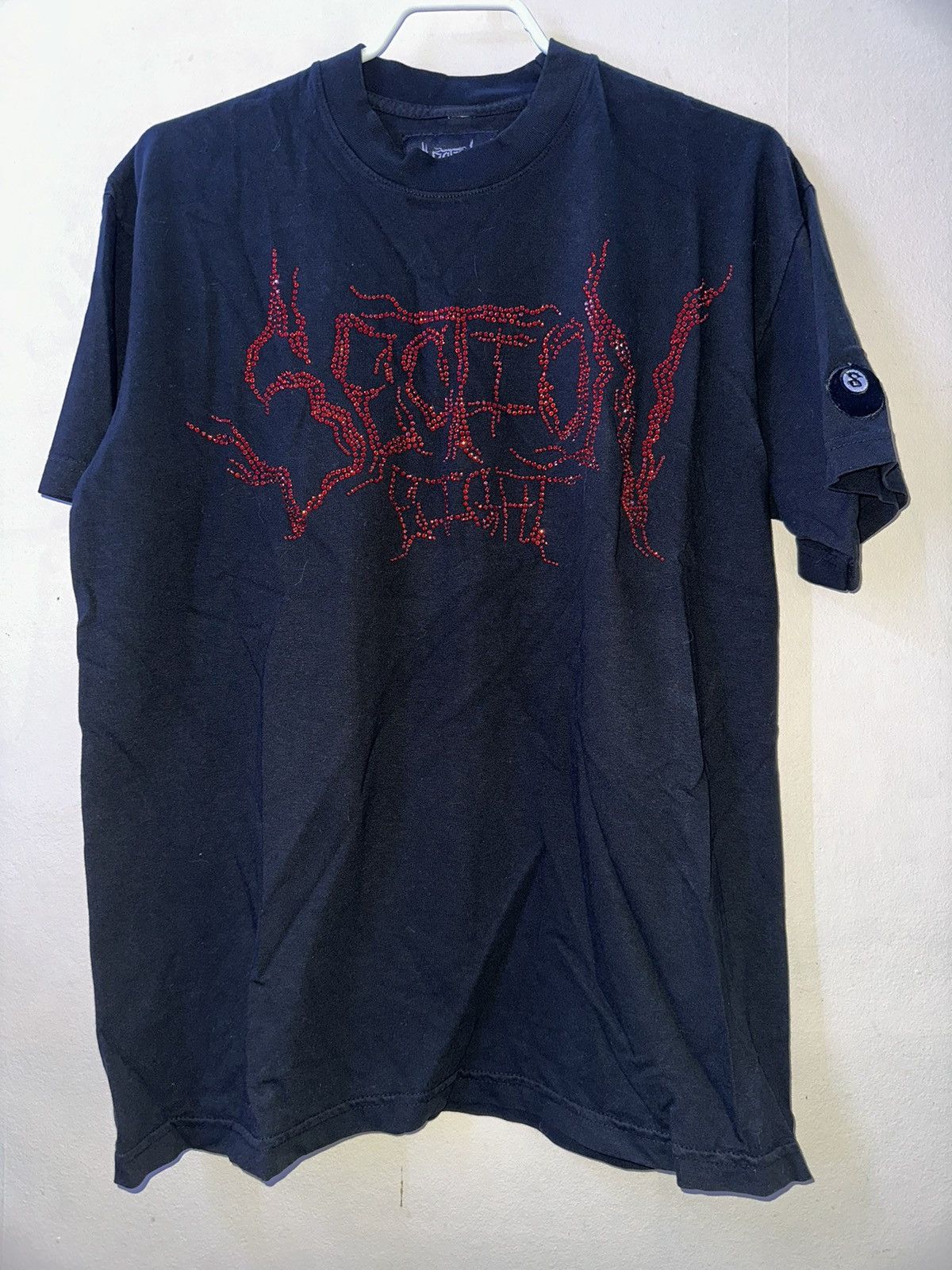 B.B. Simon × Section 8 Rhinestones Red Shirt Size US M / EU 48-50 / 2 - 1 Thumbnail