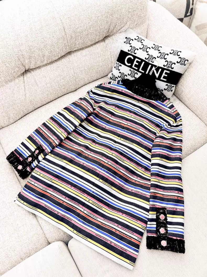Chanel Chanel Colourful striped logo webbing striped sequin embro Size XS / US 0-2 / IT 36-38 - 3 Thumbnail
