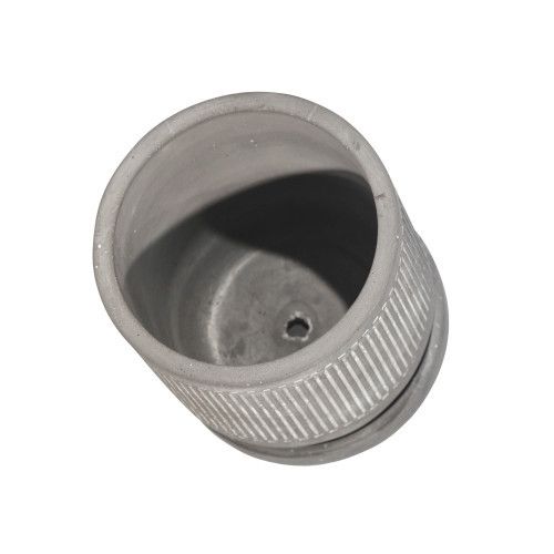 Designer × Homemade 6" LINE PATTERN PLANTER W/ SAUCER, GRAY Size US L / EU 52-54 / 3 - 4 Thumbnail