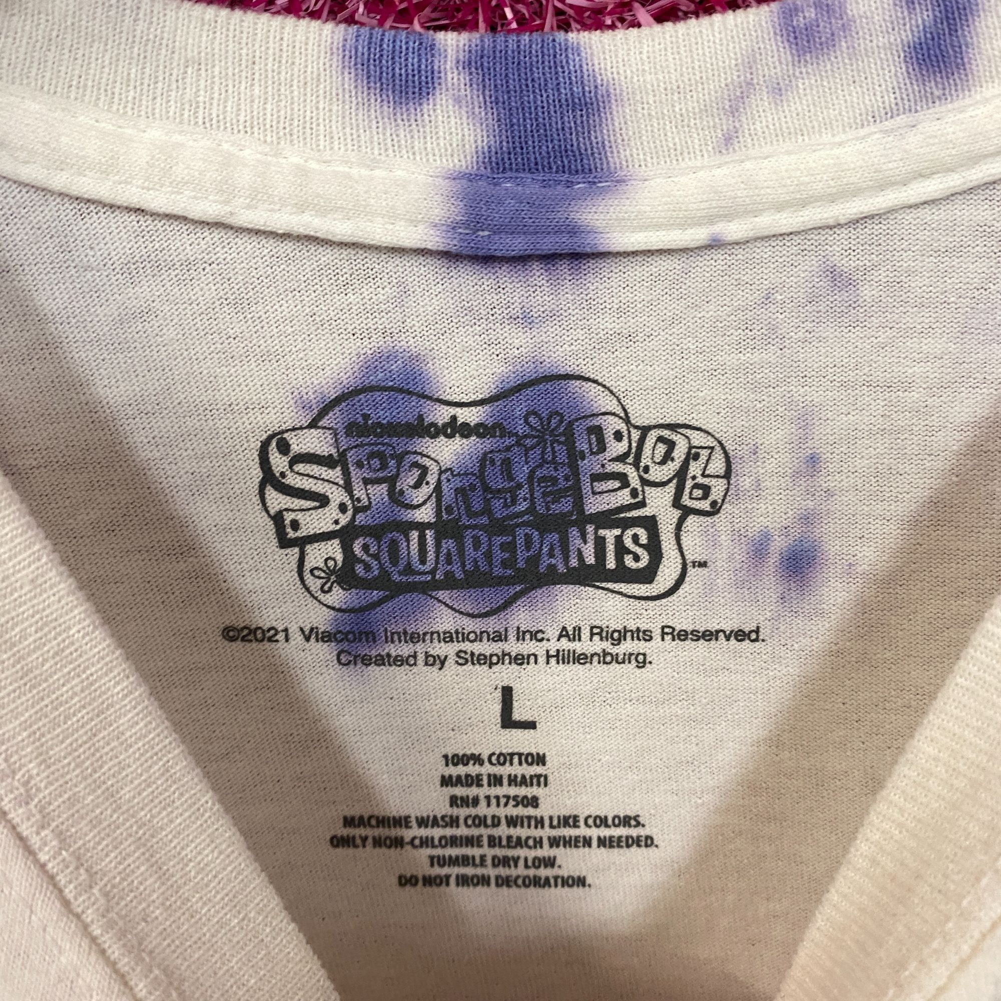 Nickelodeon SpongeBob SquarePants Be Yourself Nickelodeon Tie Dye Tee L Size US L / EU 52-54 / 3 - 4 Thumbnail