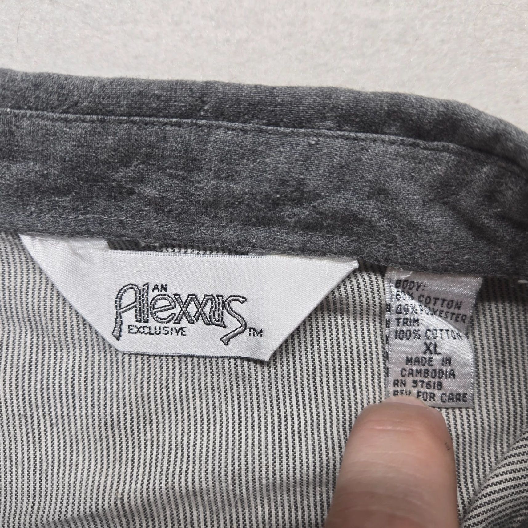 Vintage VINTAGE Alexxus Polo Shirt Men XL Gray Golf Short Sleeve 80s 90s Classic Sports Polo Mens Size US XL / EU 56 / 4 - 3 Thumbnail