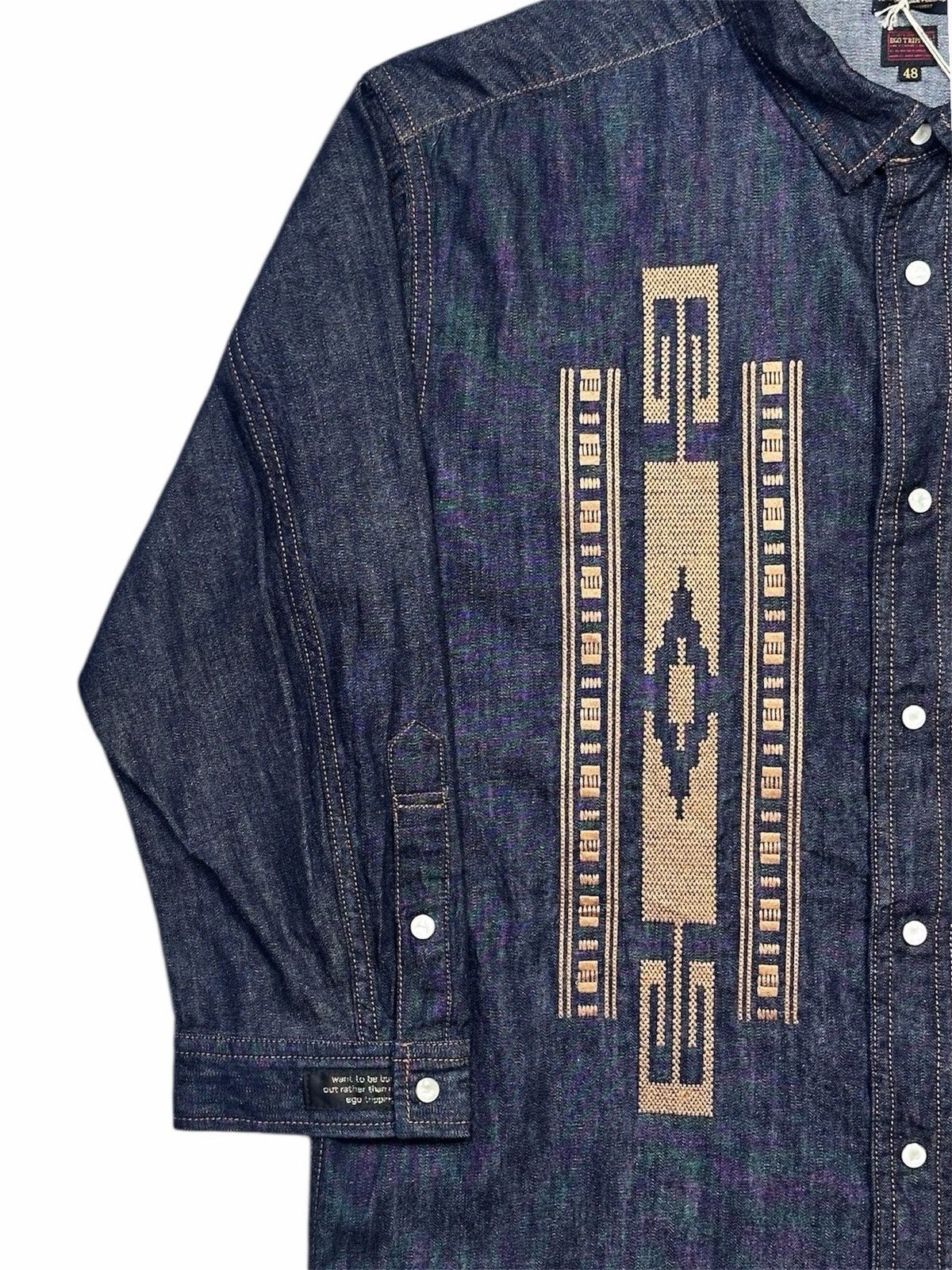Ego Tripping 2015 EGO TRIPPING EBROIDERY INDIGO DENIM SHIRT Size US M / EU 48-50 / 2 - 4 Thumbnail