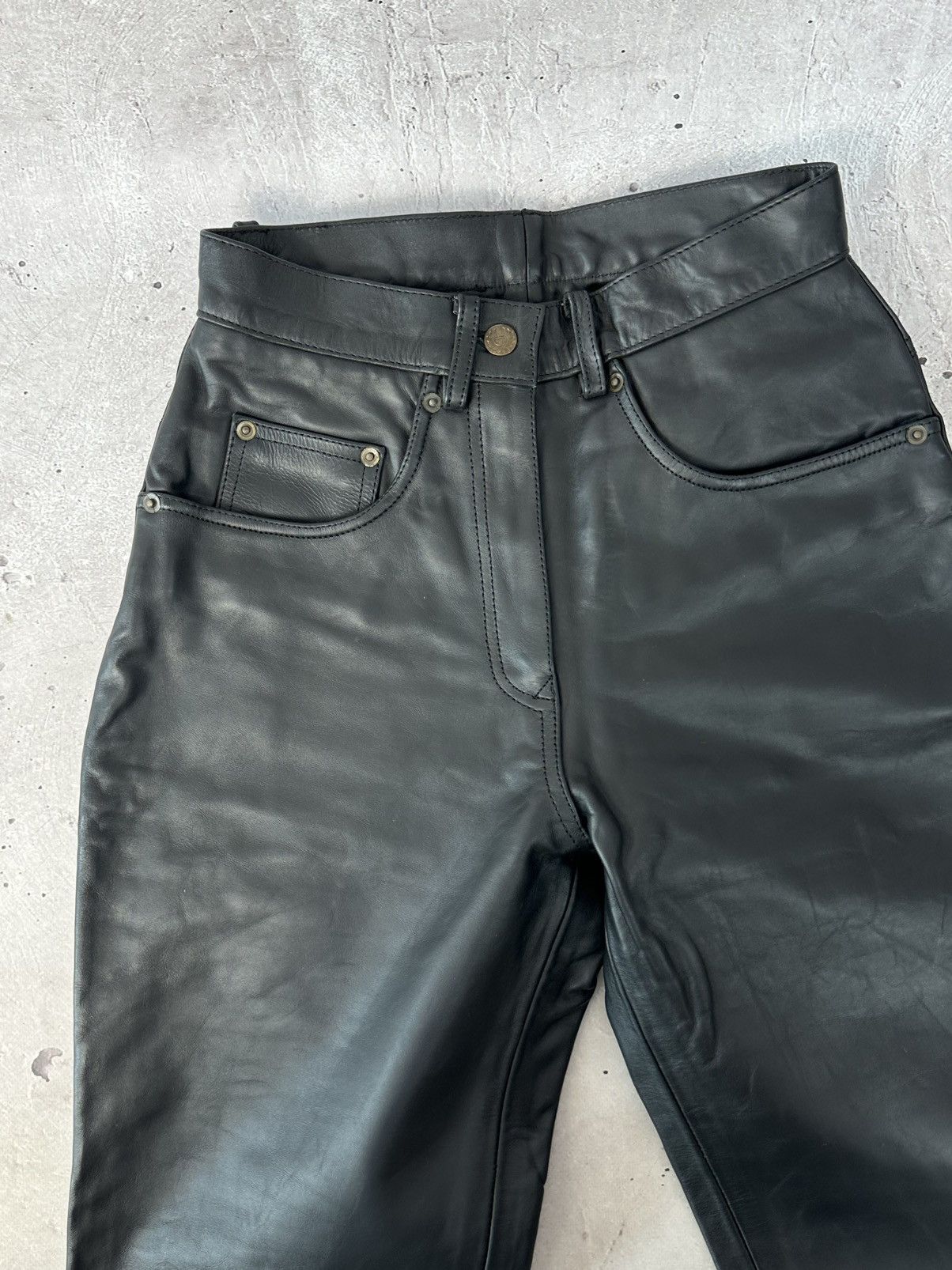 Belstaff Belstaff Vintage Leather Black Biker Pants Size 30" / US 8 / IT 44 - 5 Thumbnail