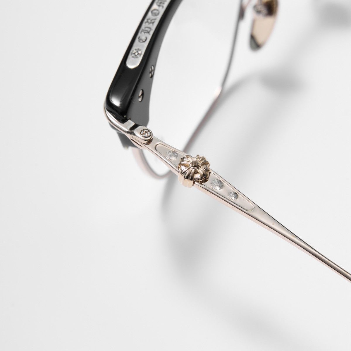 Chrome Hearts CHROME HEARTS SLUNTRADICTION (54) BLACK/GOLD PLATED GLASSES Size ONE SIZE - 3 Thumbnail