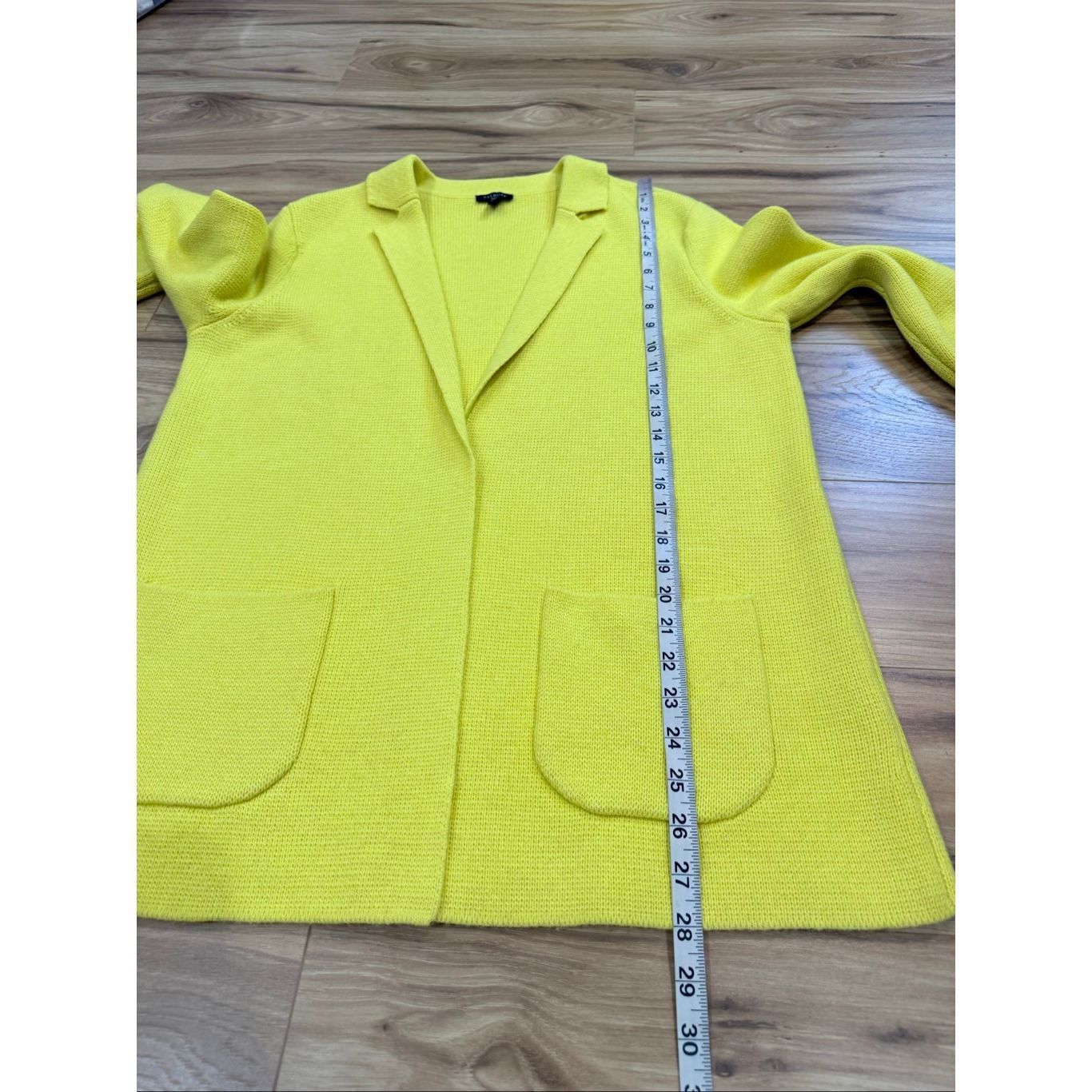 Robert Talbott Talbots Notch Collar yellow Sweater Blazer open front size M Size M / US 6-8 / IT 42-44 - 7 Thumbnail