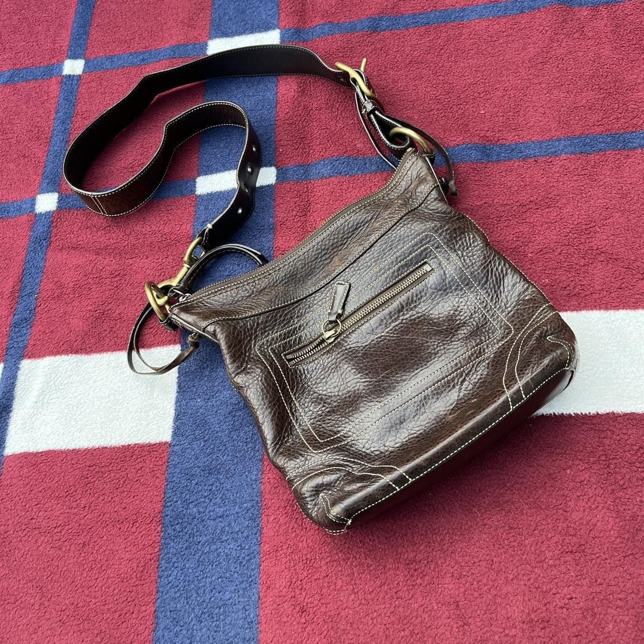 Coach Vintage Coach Chelsea Laced brown Leather shoulder bag Size ONE SIZE - 4 Thumbnail