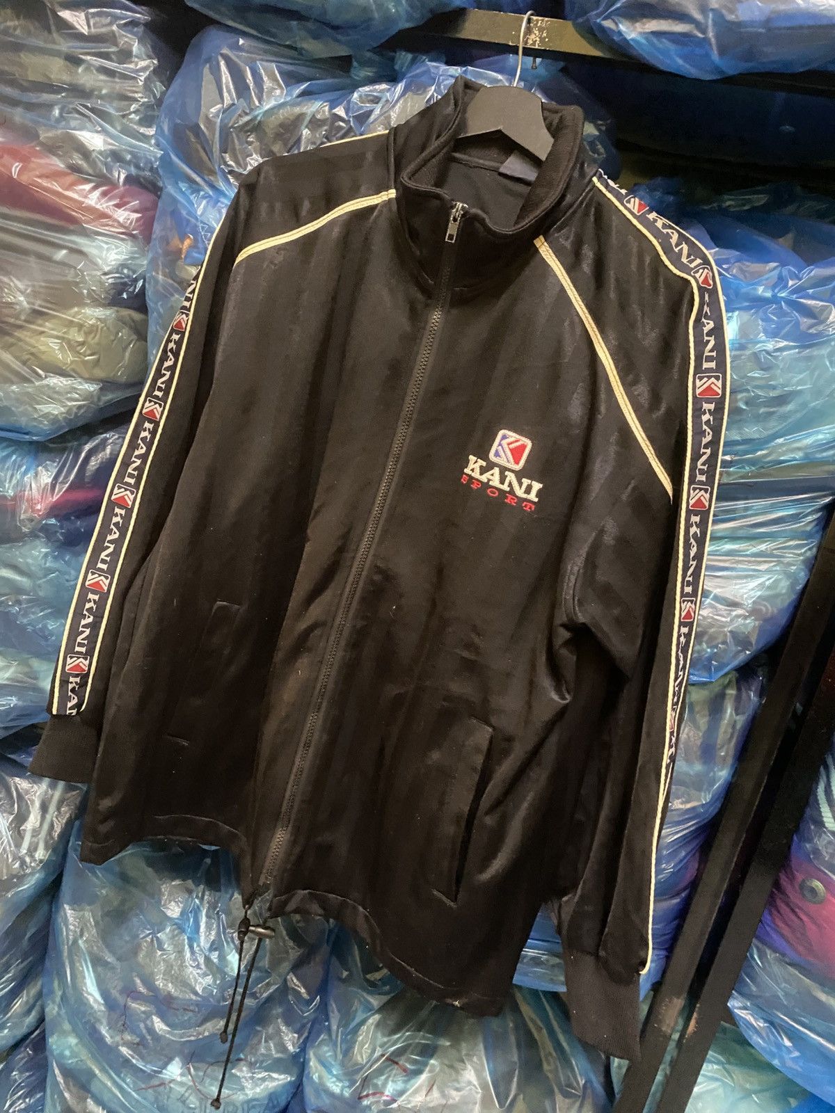 Karl Kani Vintage KANI Sport Black Logo Track Jacket - Size L - 2000s Size US L / EU 52-54 / 3 - 3 Thumbnail