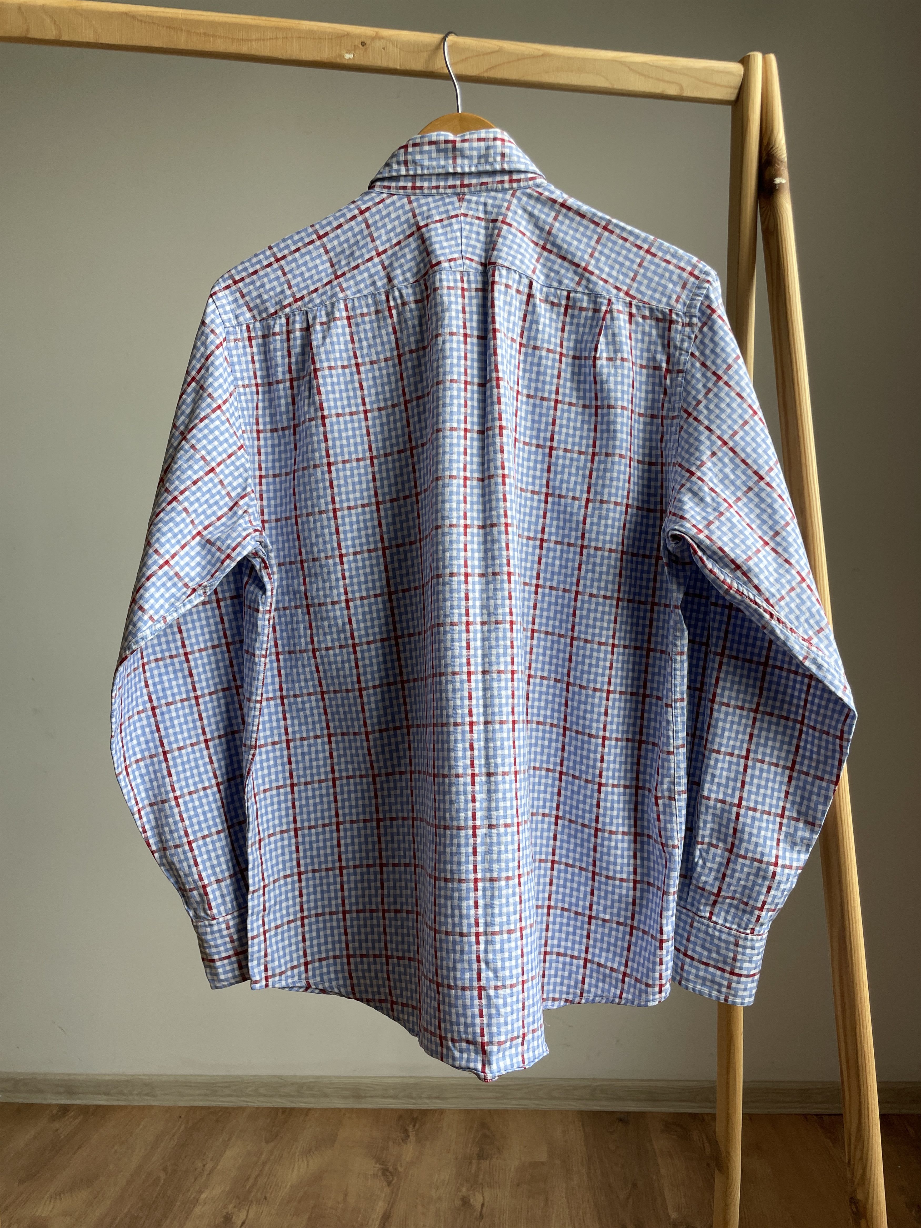 Hackett Hackett London Zigzag Check Button Down Dress Shirt Size US M / EU 48-50 / 2 - 2 Thumbnail