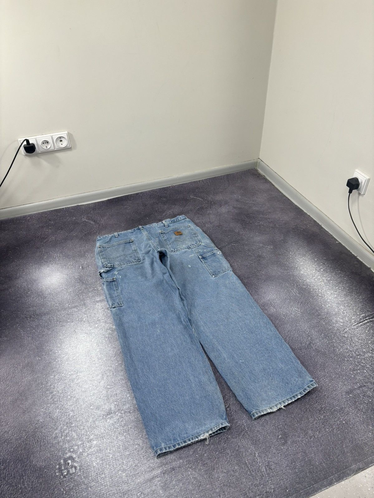Carhartt Vintage 90s Carhartt USA Light Blue Denim Hype Baggy Jeans Size US 38 / EU 54 - 3 Thumbnail