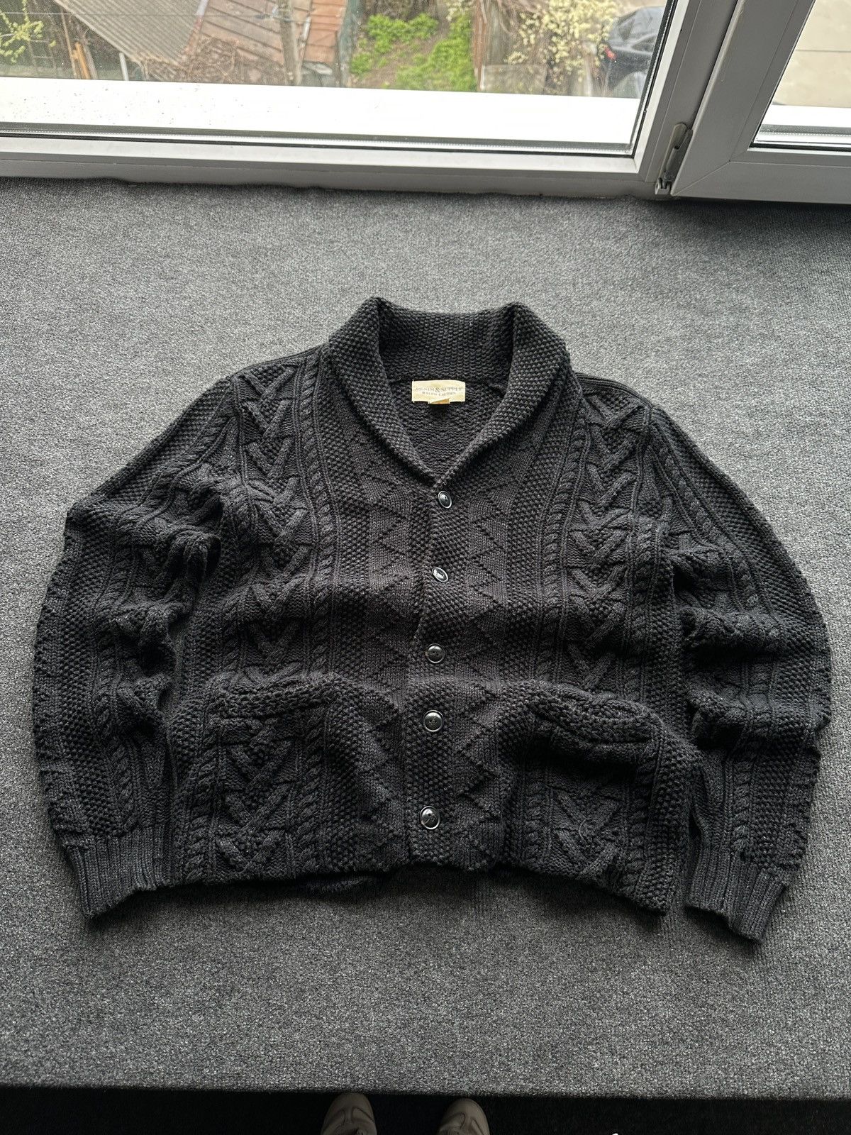Denim & Supply Ralph Lauren DENIM & SUPPLY 🚨 RALPH LAUREN HEAVY KNIT CARDIGAN BLACK Size US M / EU 48-50 / 2 - 1 Thumbnail