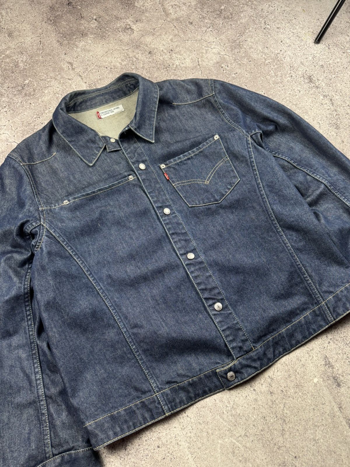 Levi's VINTAGE LEVIS BAGGY DENIM CRAZY Y2K JAPANEESE JACKET ARCHIVE Size US XL / EU 56 / 4 - 2 Thumbnail