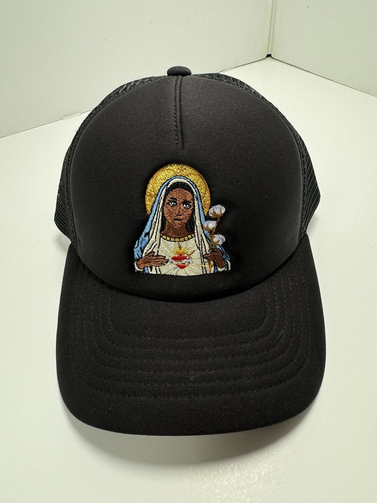 image of Denim Tears ‘Black Madonna’ Trucker Hat, Men's